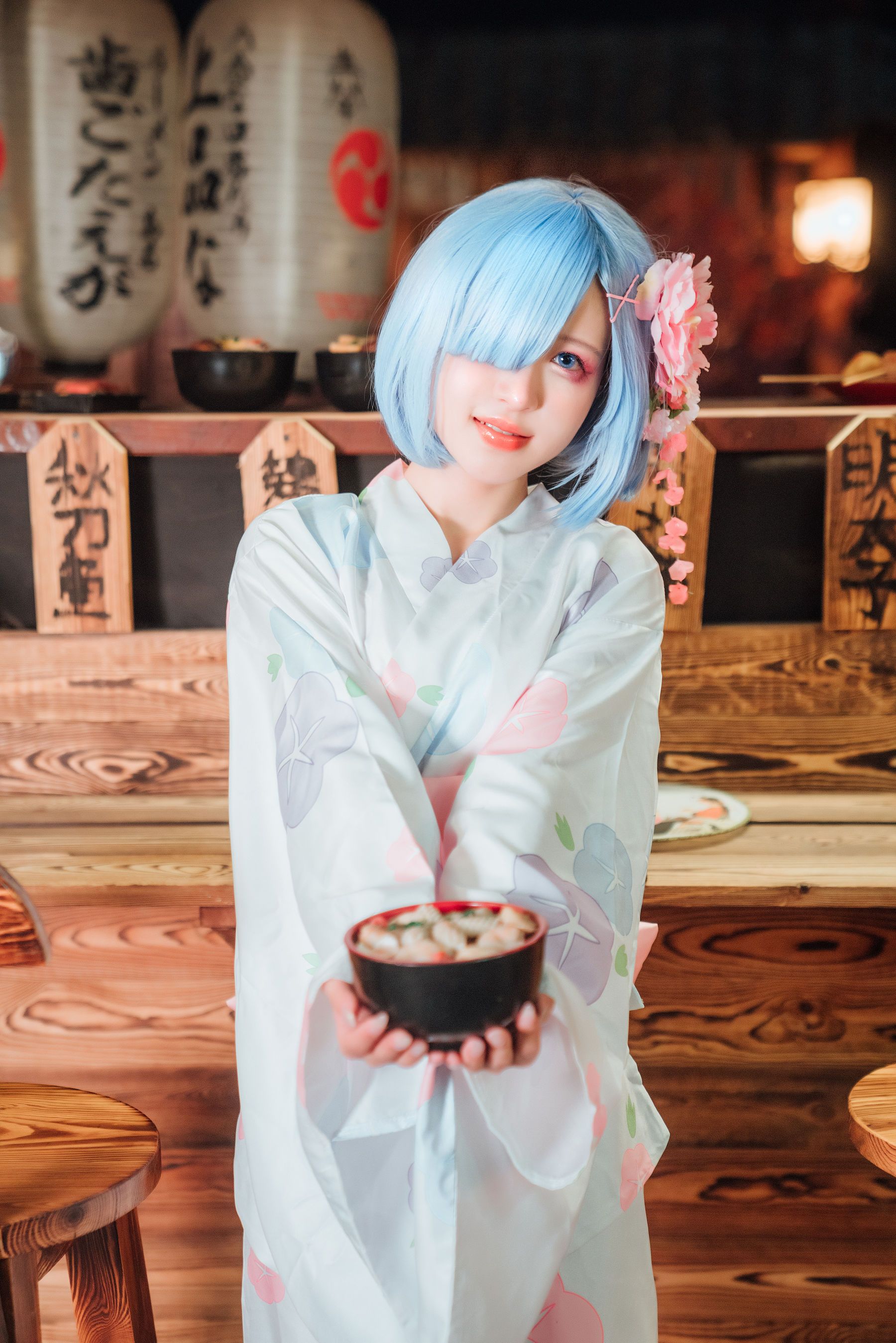 美少女晕崽 – 和服雷姆 [46P]