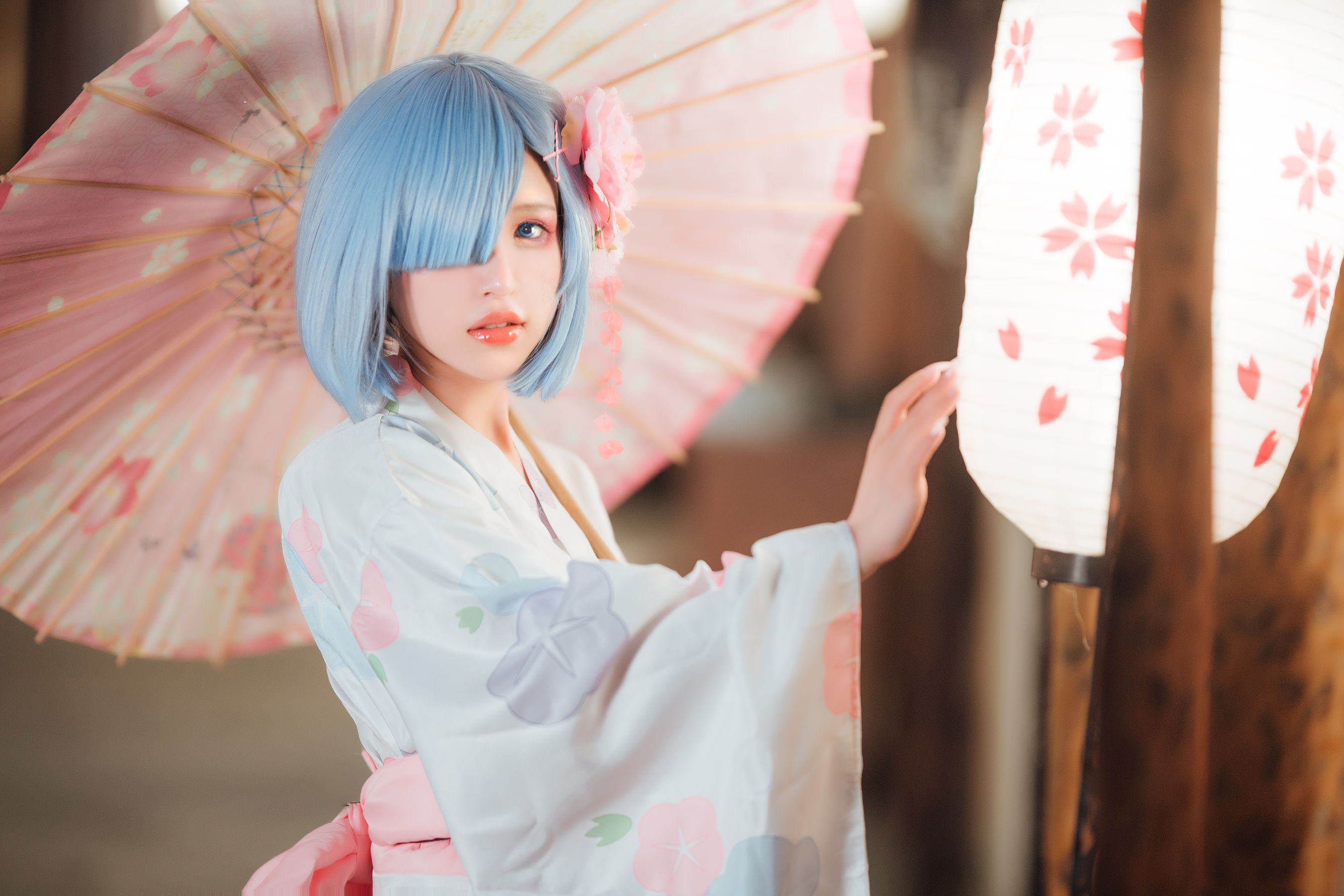 美少女晕崽 – 和服雷姆 [46P]
