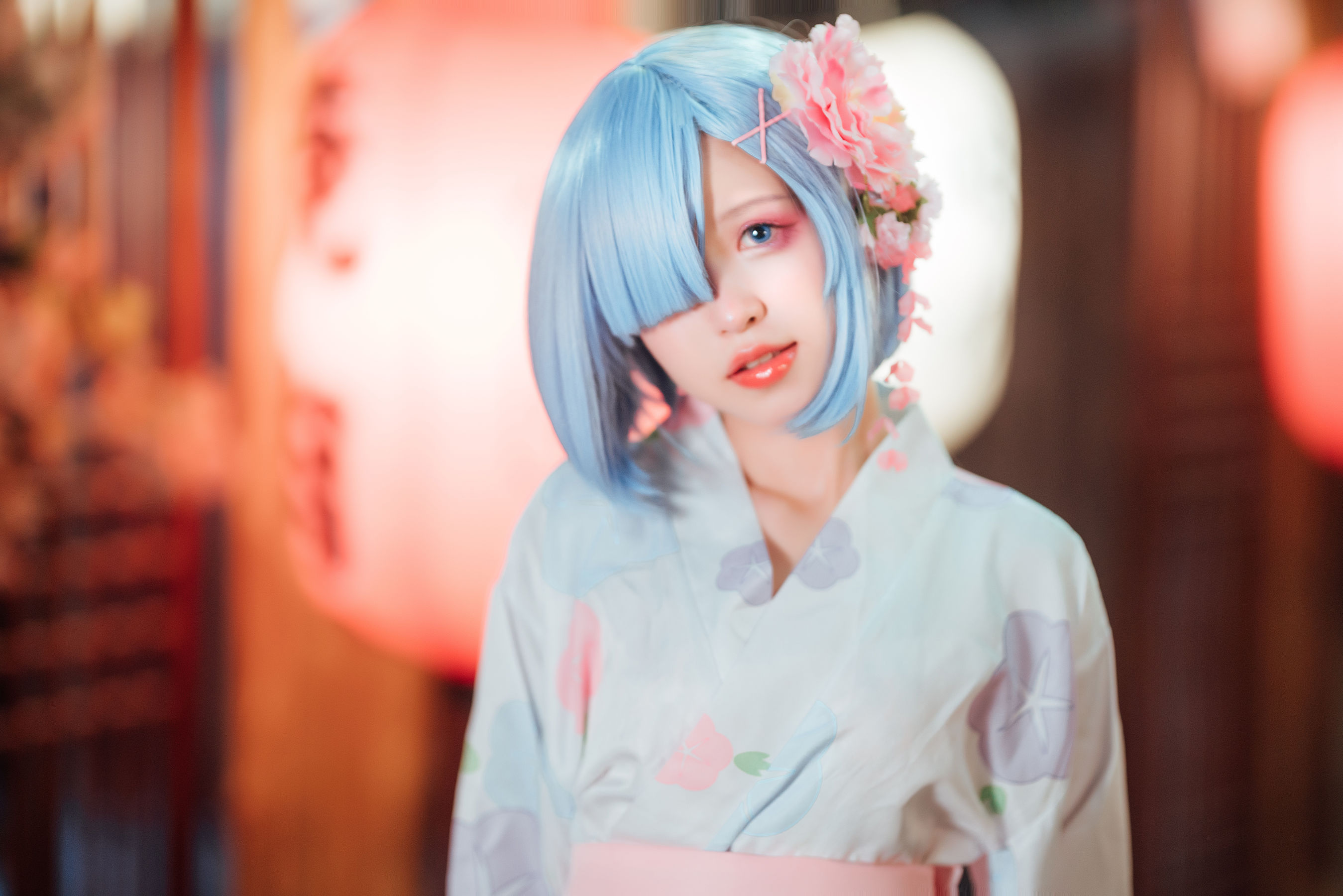 美少女晕崽 – 和服雷姆 [46P]
