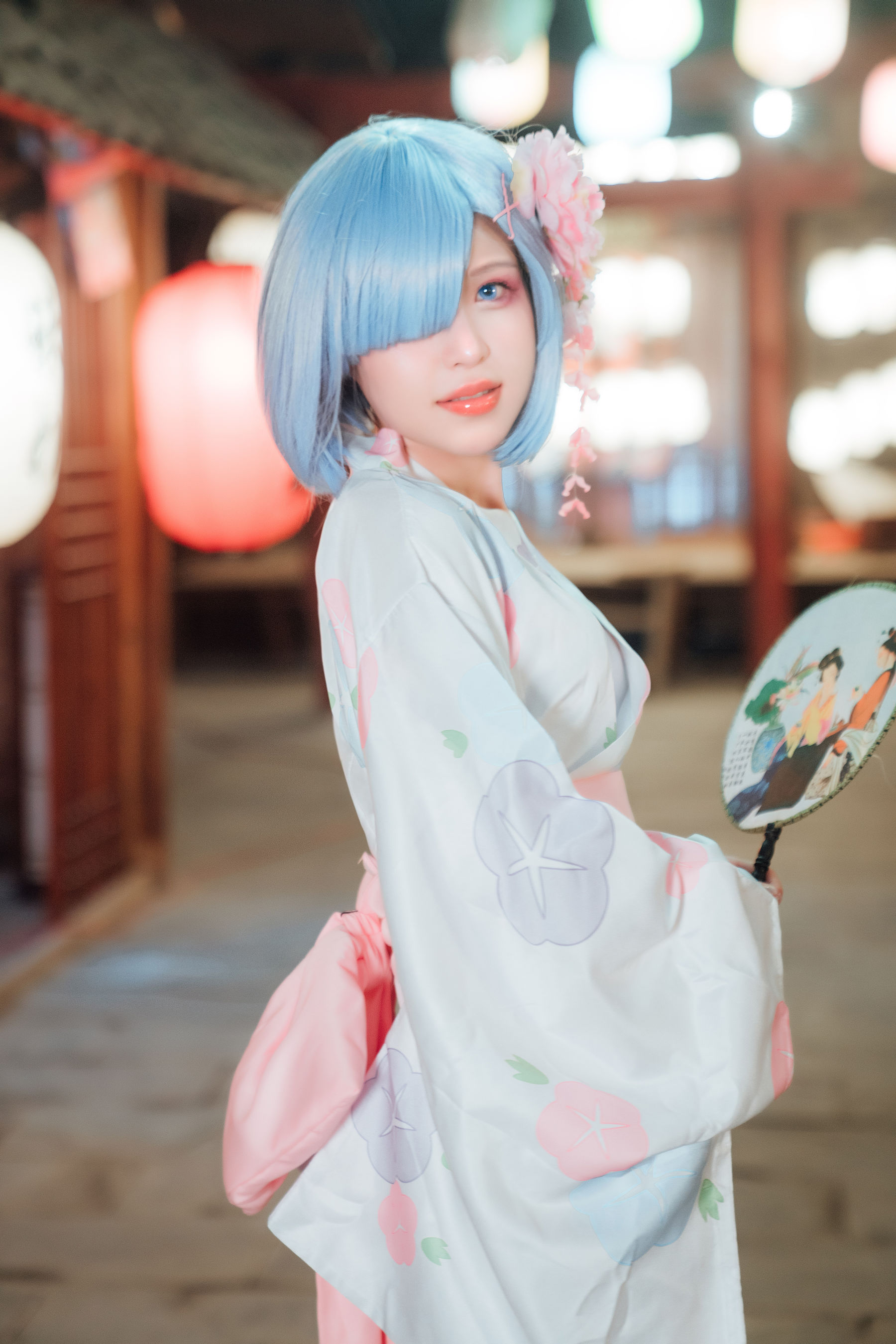 美少女晕崽 – 和服雷姆 [46P]