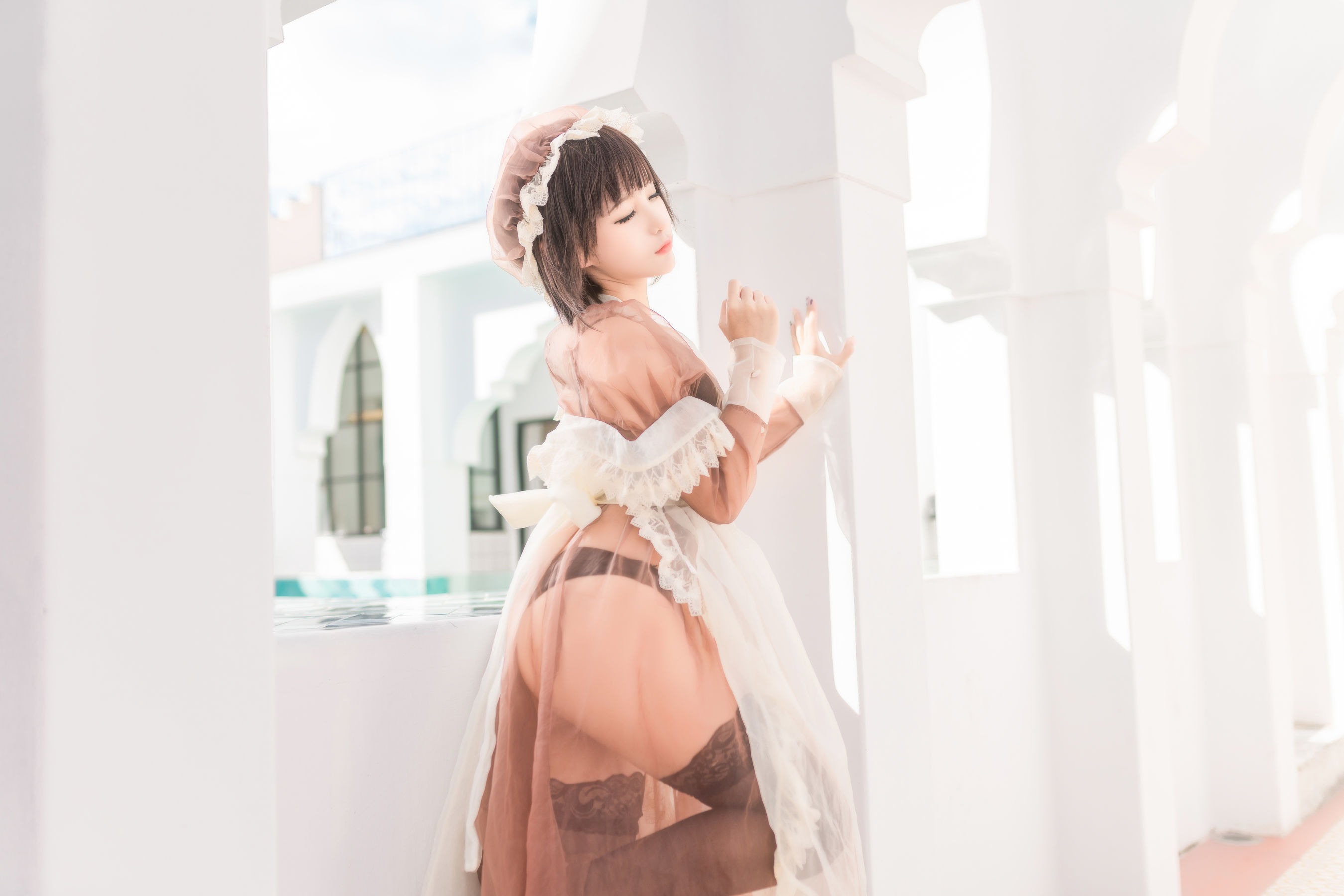 动漫博主蠢沫沫 – 纱-室外女仆 [40P]