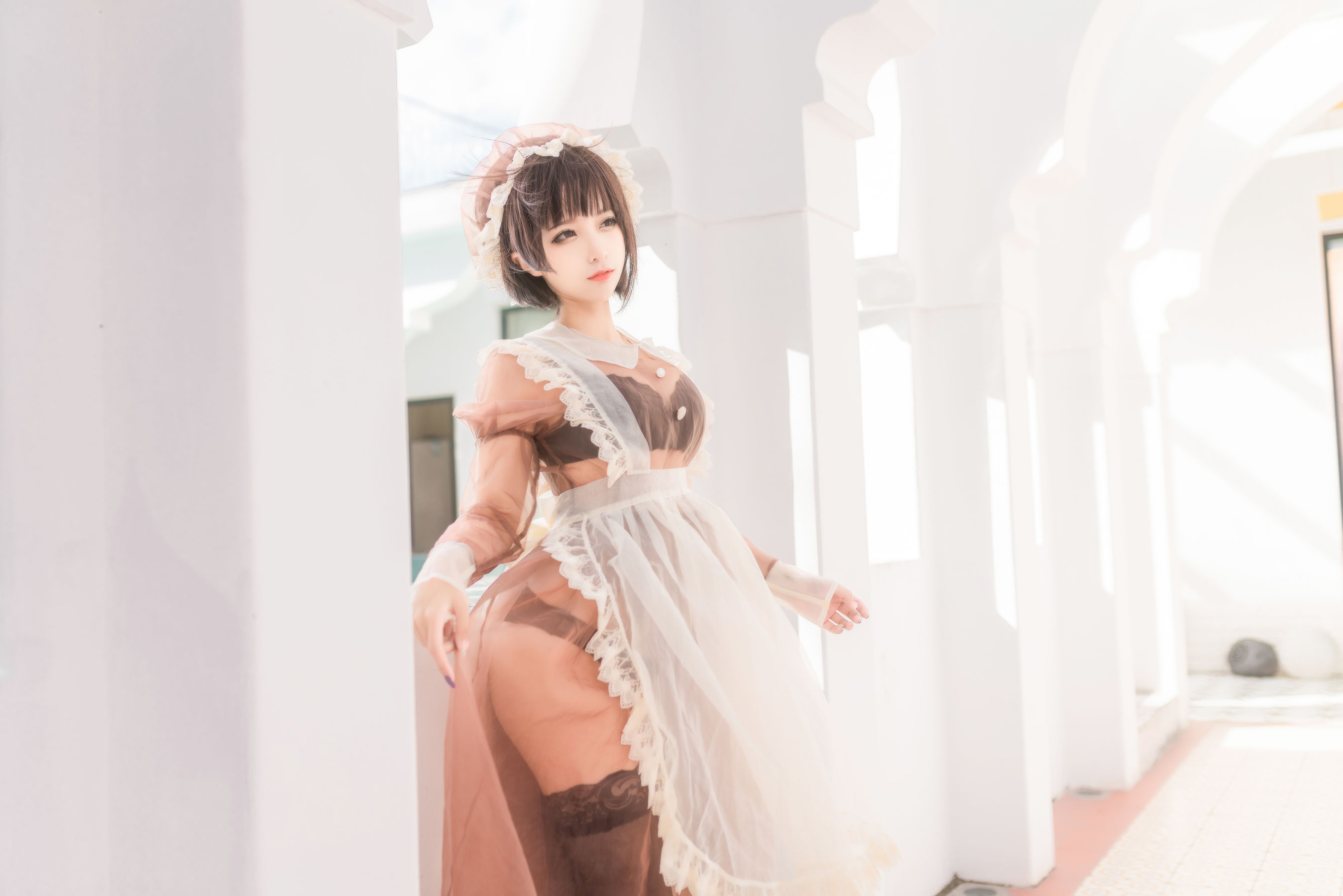 动漫博主蠢沫沫 – 纱-室外女仆 [40P]