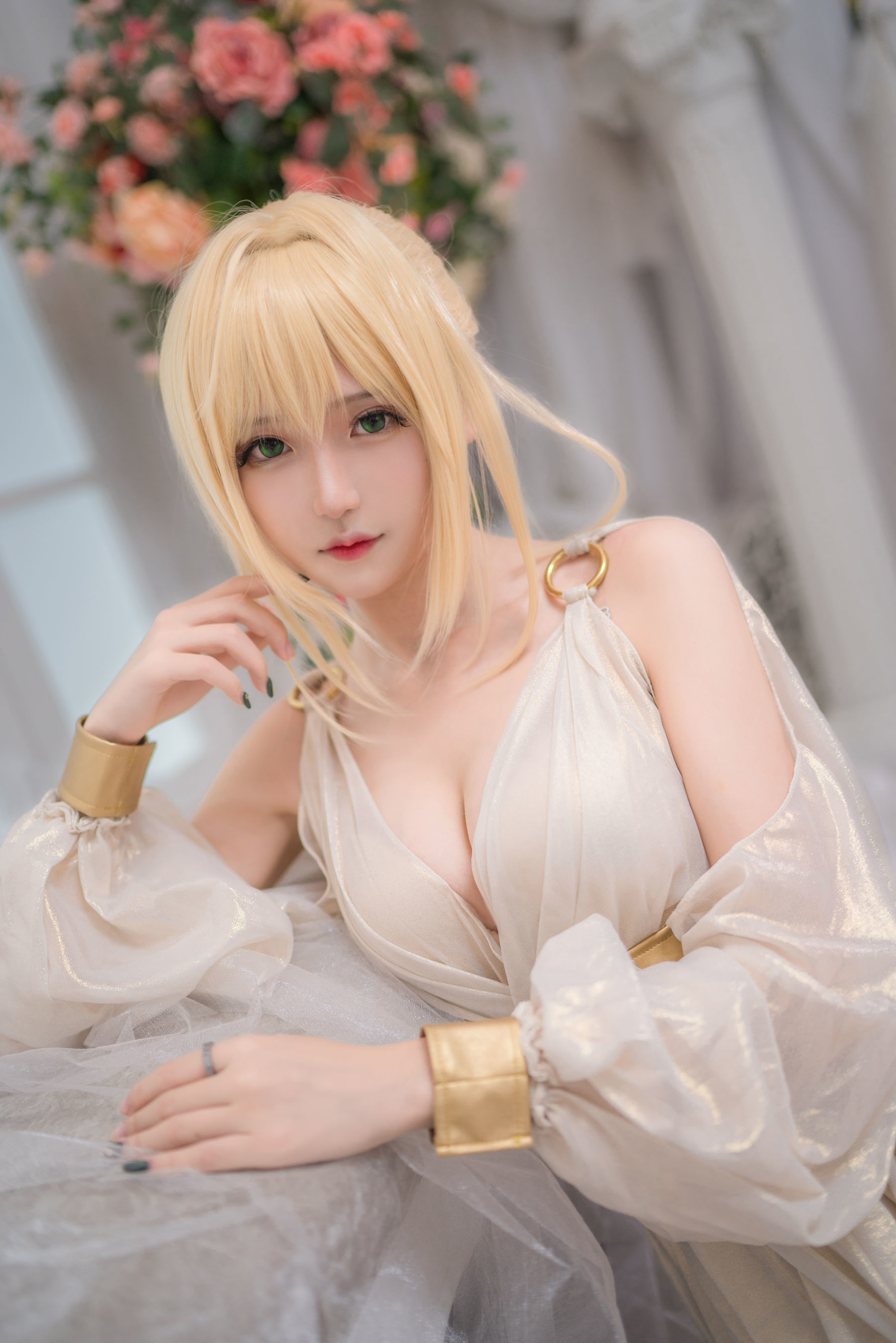 [萝莉COS] 腐团儿Ikaros – 玛修+尼禄 [9P]