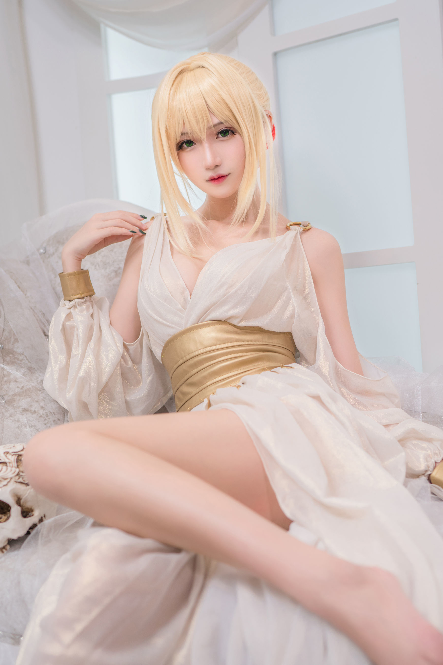 [萝莉COS] 腐团儿Ikaros – 玛修+尼禄 [9P]