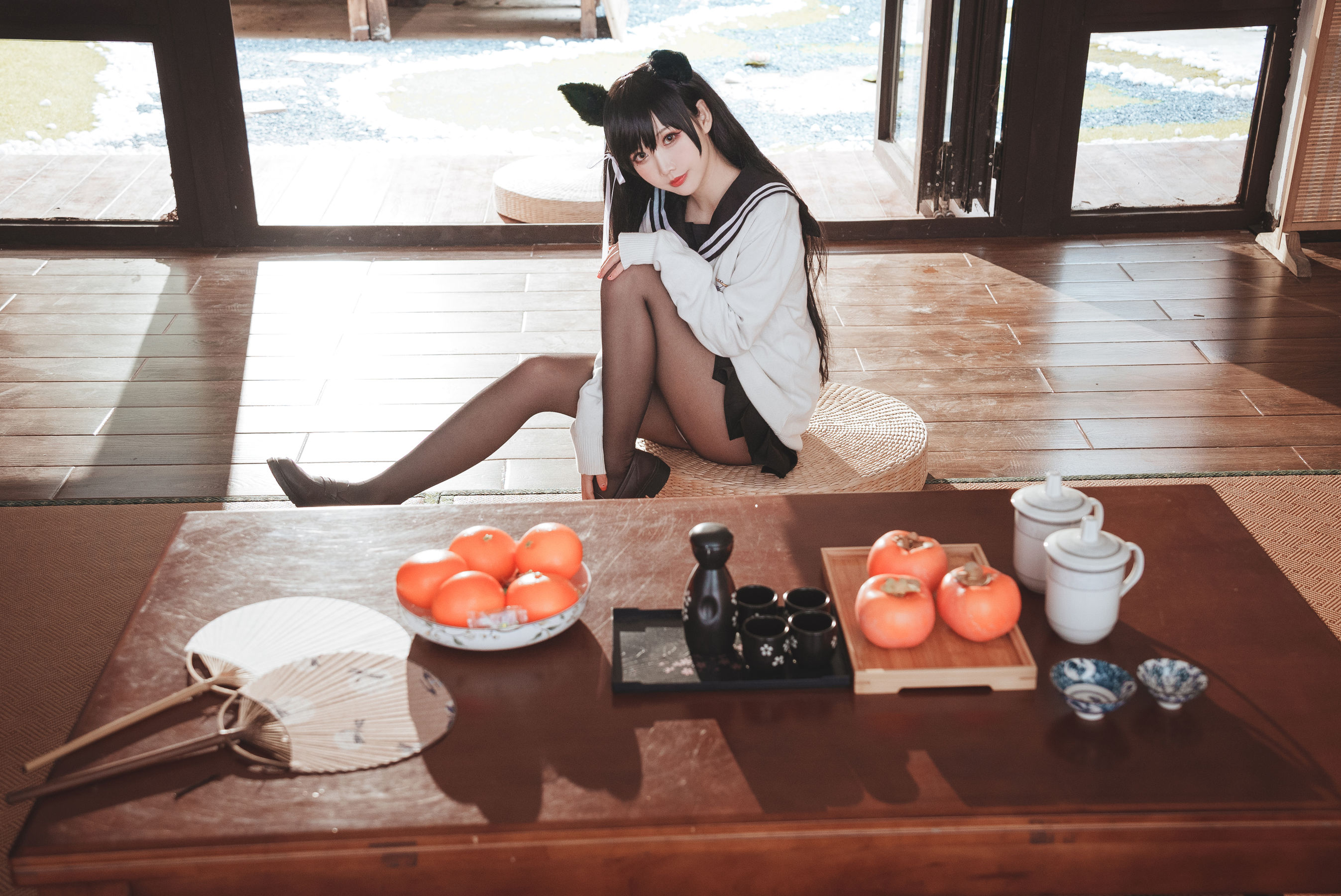 可爱人气Coser面饼仙儿 – 爱宕JK2 [47P]