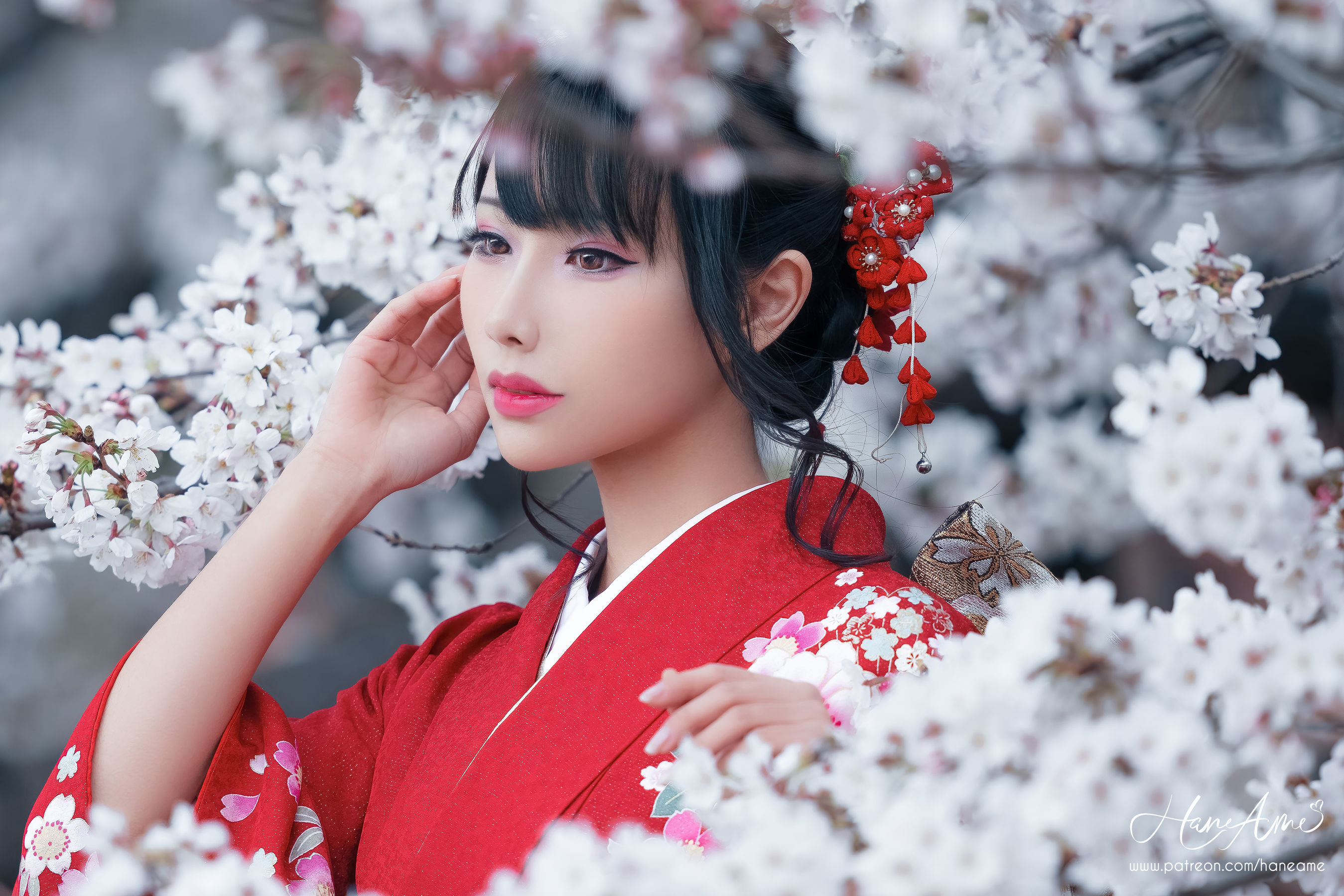 Hane Ame 雨波 – 赤紅和服 [38P]