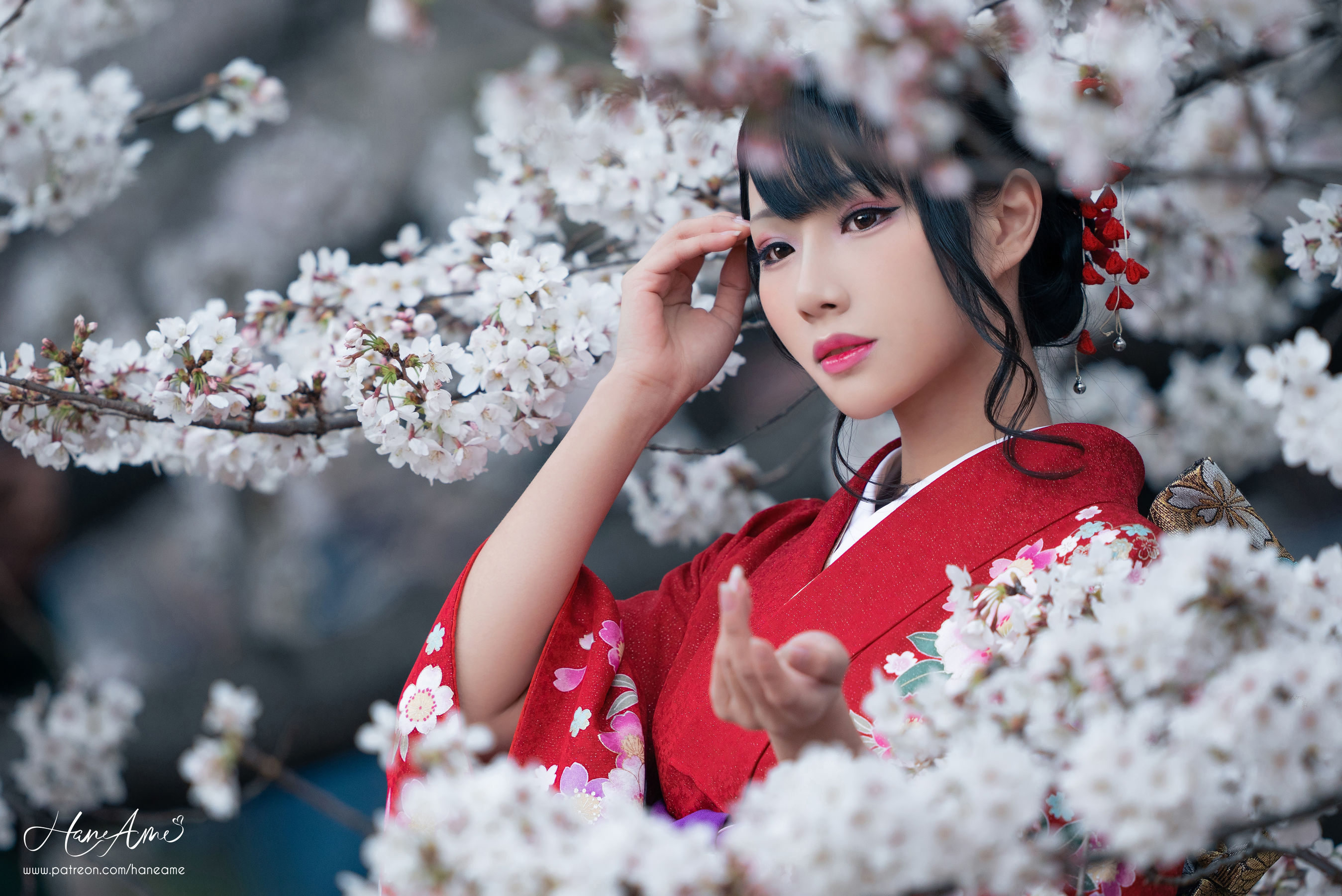 Hane Ame 雨波 – 赤紅和服 [38P]