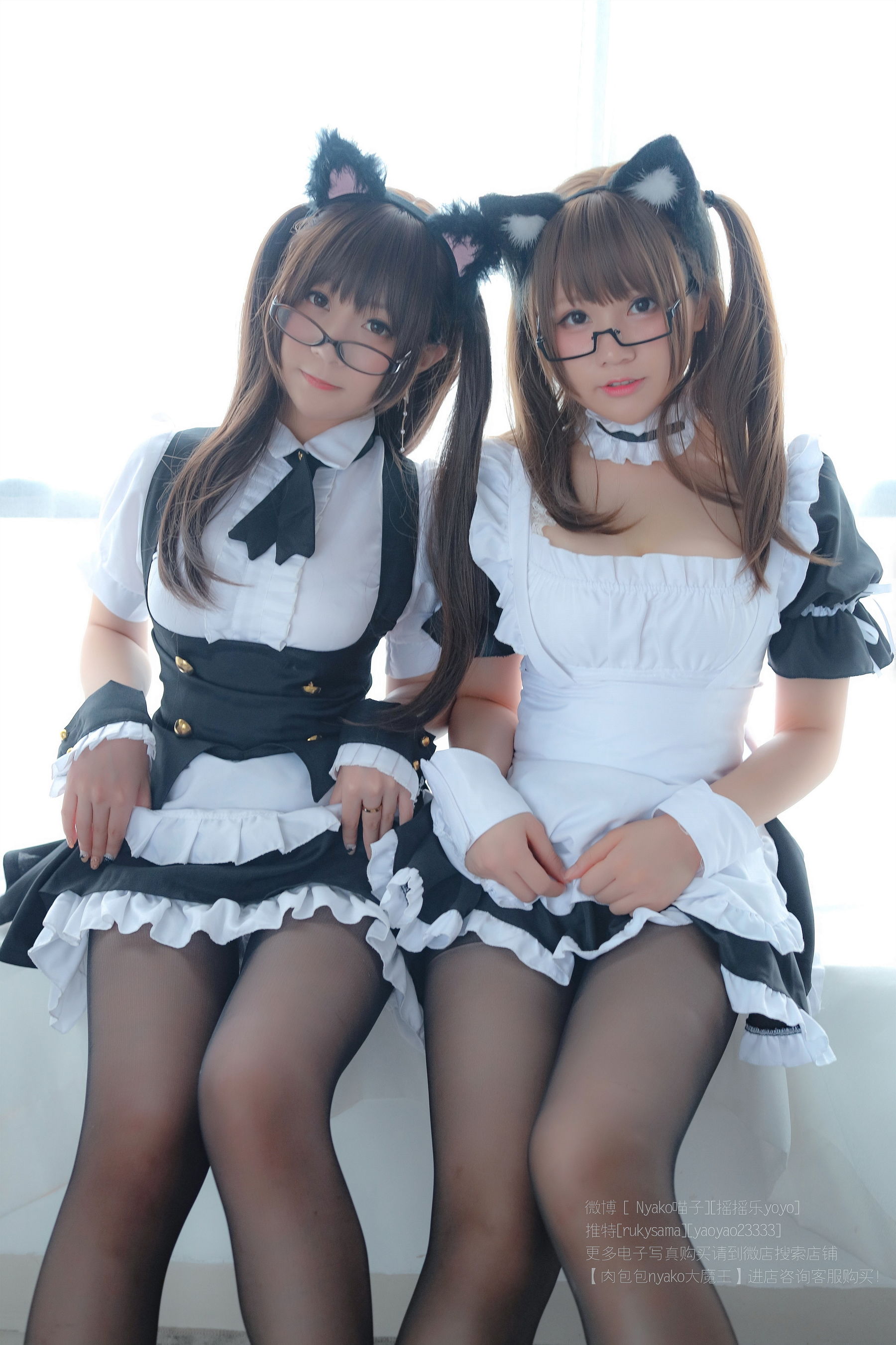 [萝莉COS] 摇摇乐yoyo&Nyako喵子 – 诱人女仆 [130P]