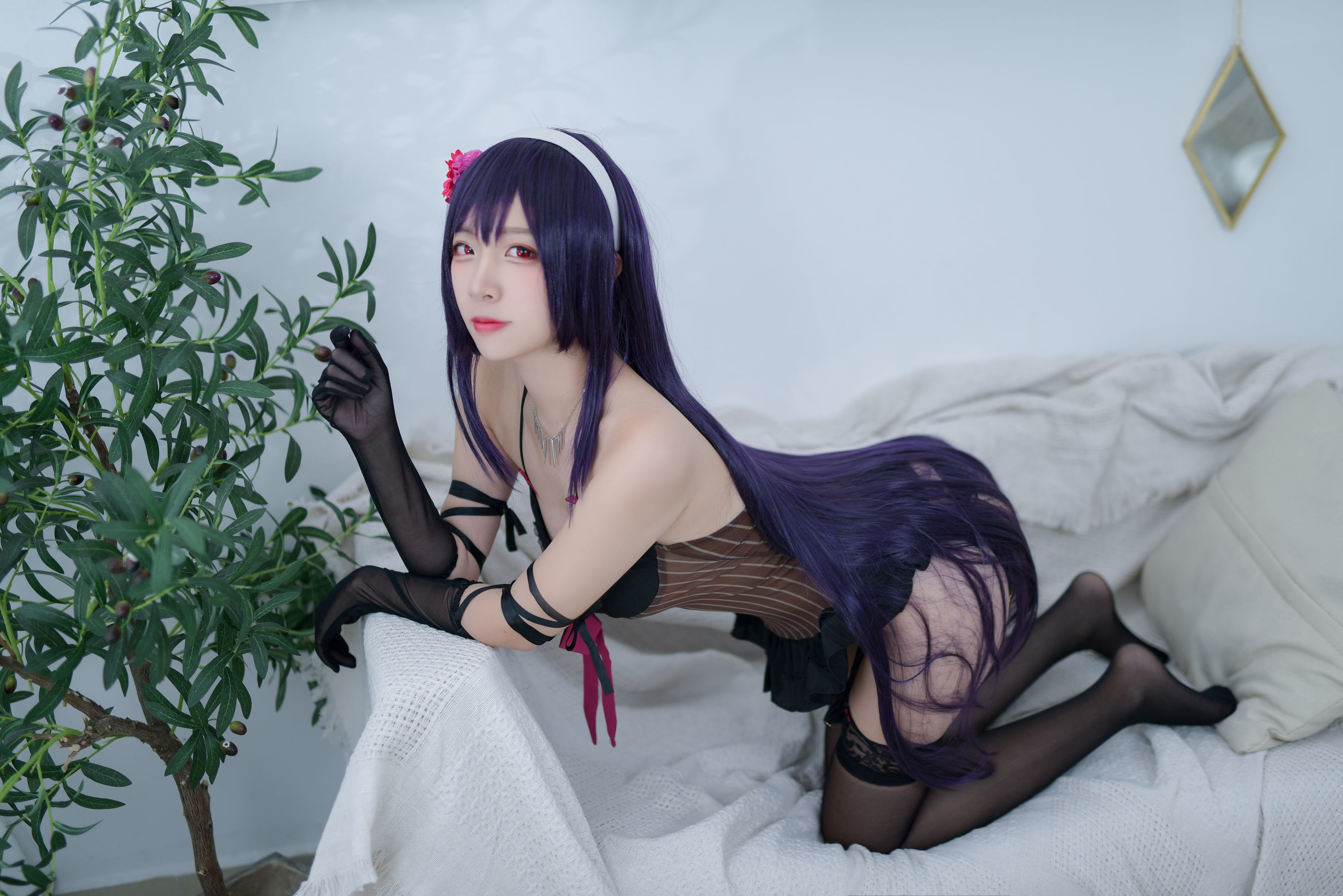 人气Coser二佐Nisa – 路人学姐 睡衣 [46P]