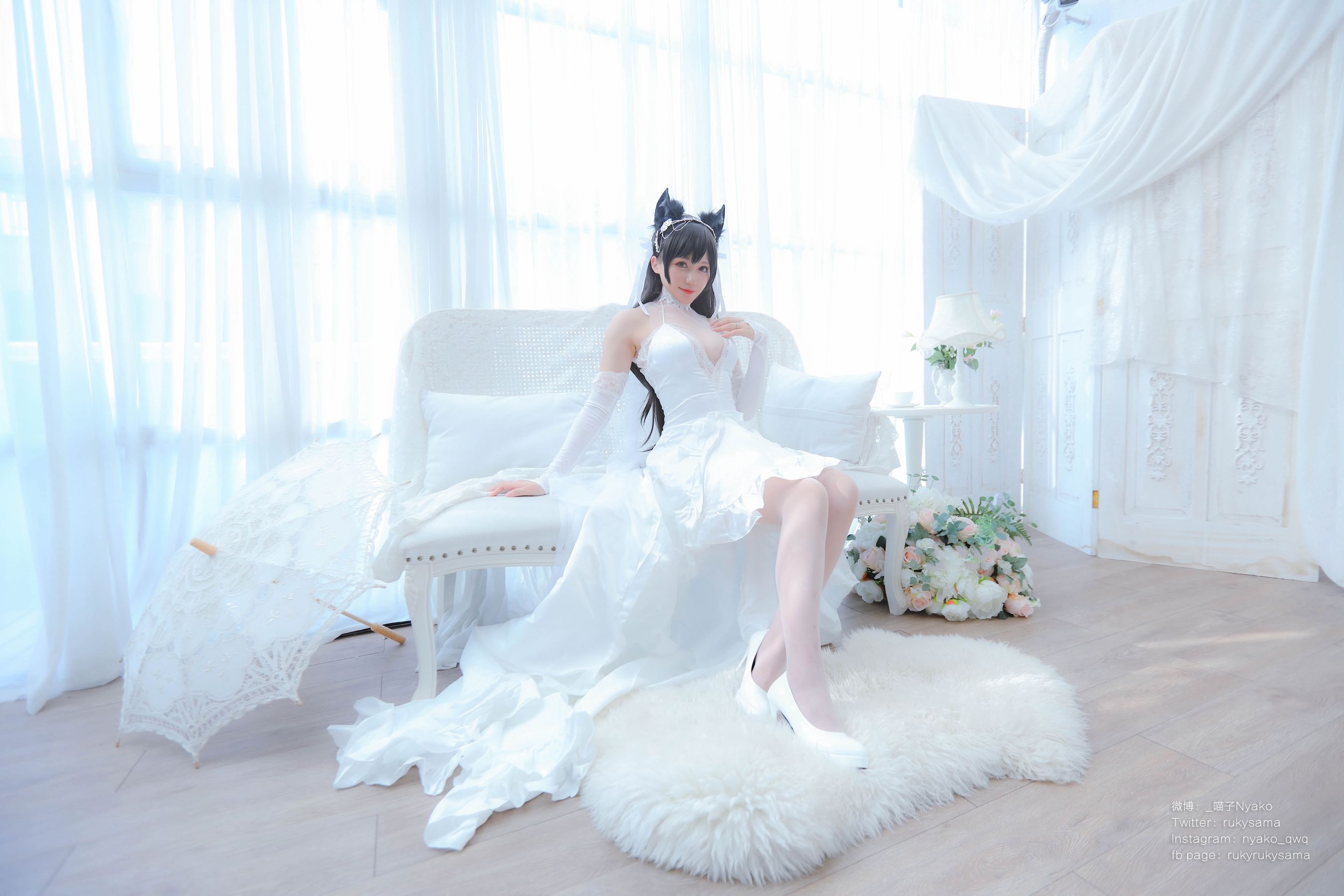 萌妹子Nyako喵子 – 爱宕婚纱 [62P]