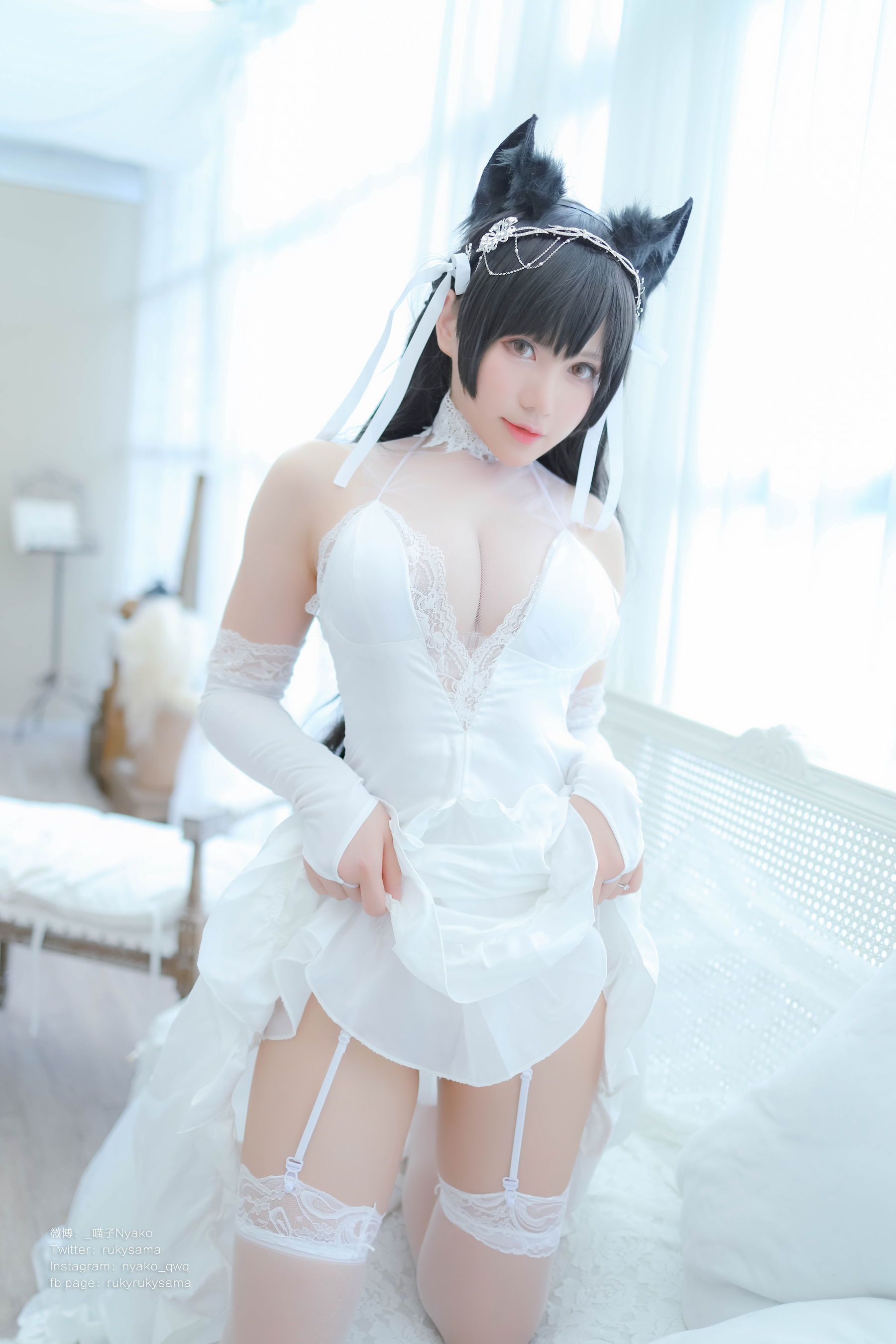萌妹子Nyako喵子 – 爱宕婚纱 [62P]
