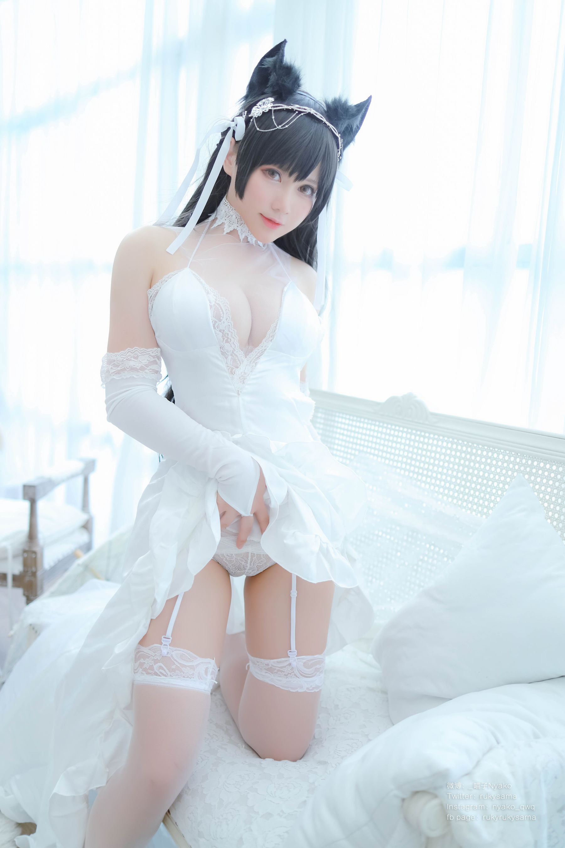 萌妹子Nyako喵子 – 爱宕婚纱 [62P]