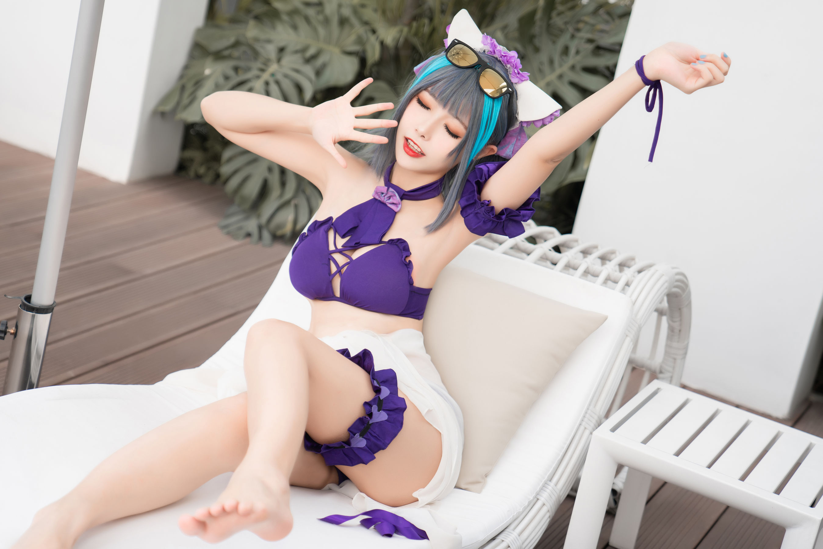 微博妹子Momoko葵葵 – 柴郡水着 [40P]
