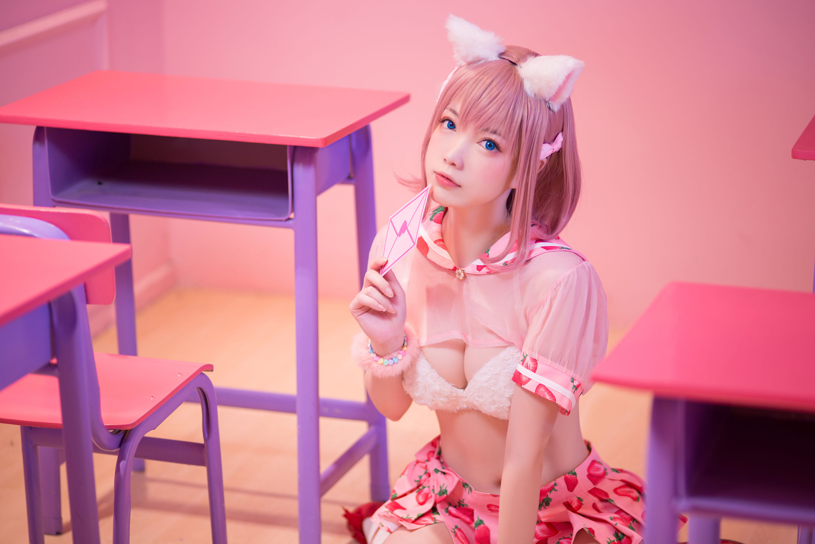 大胸萌妹妖少you1 – 草莓蛋糕猫 [11P]