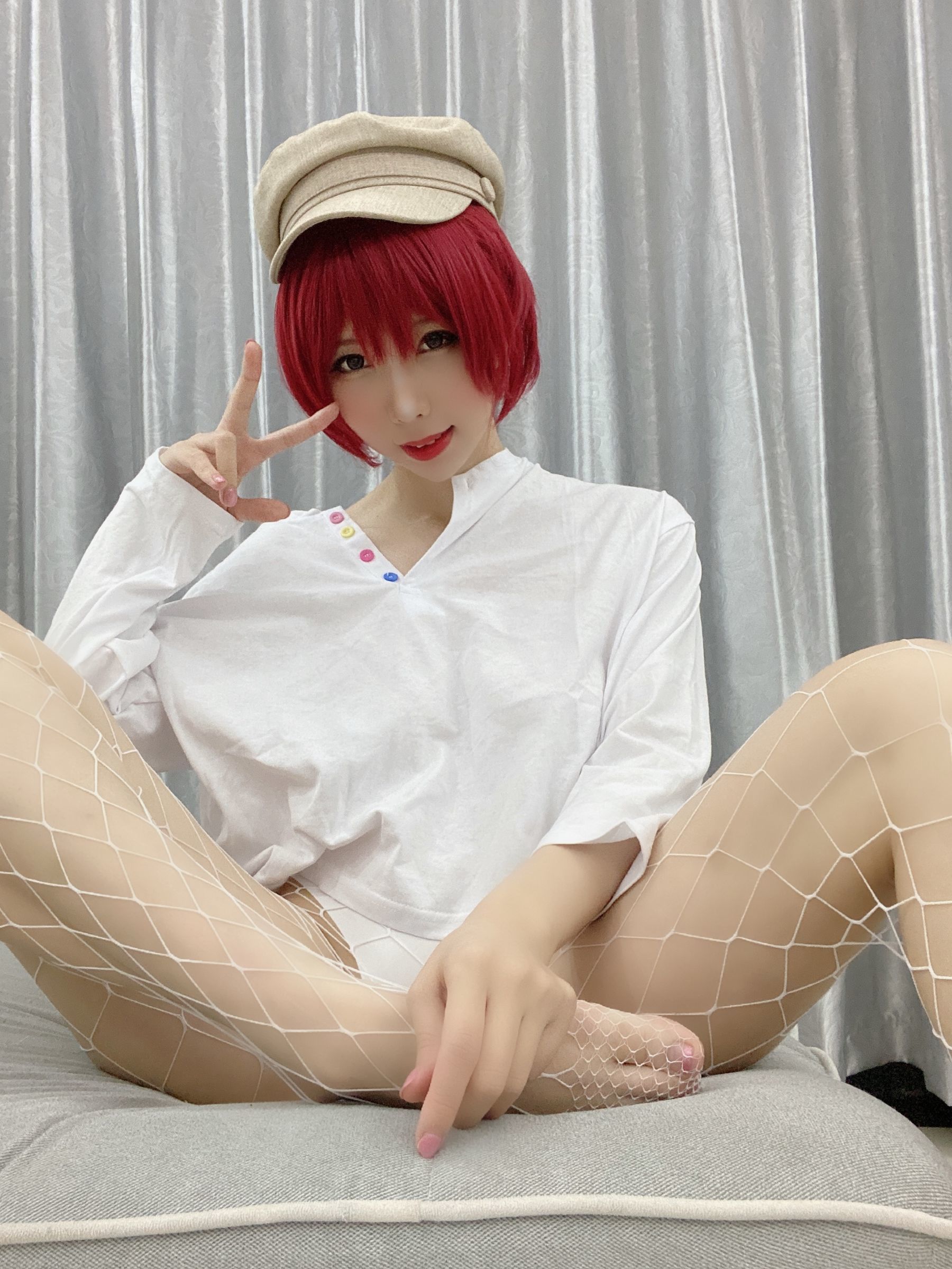 二次元巨乳美女鹿野希 白色网袜 [50P]