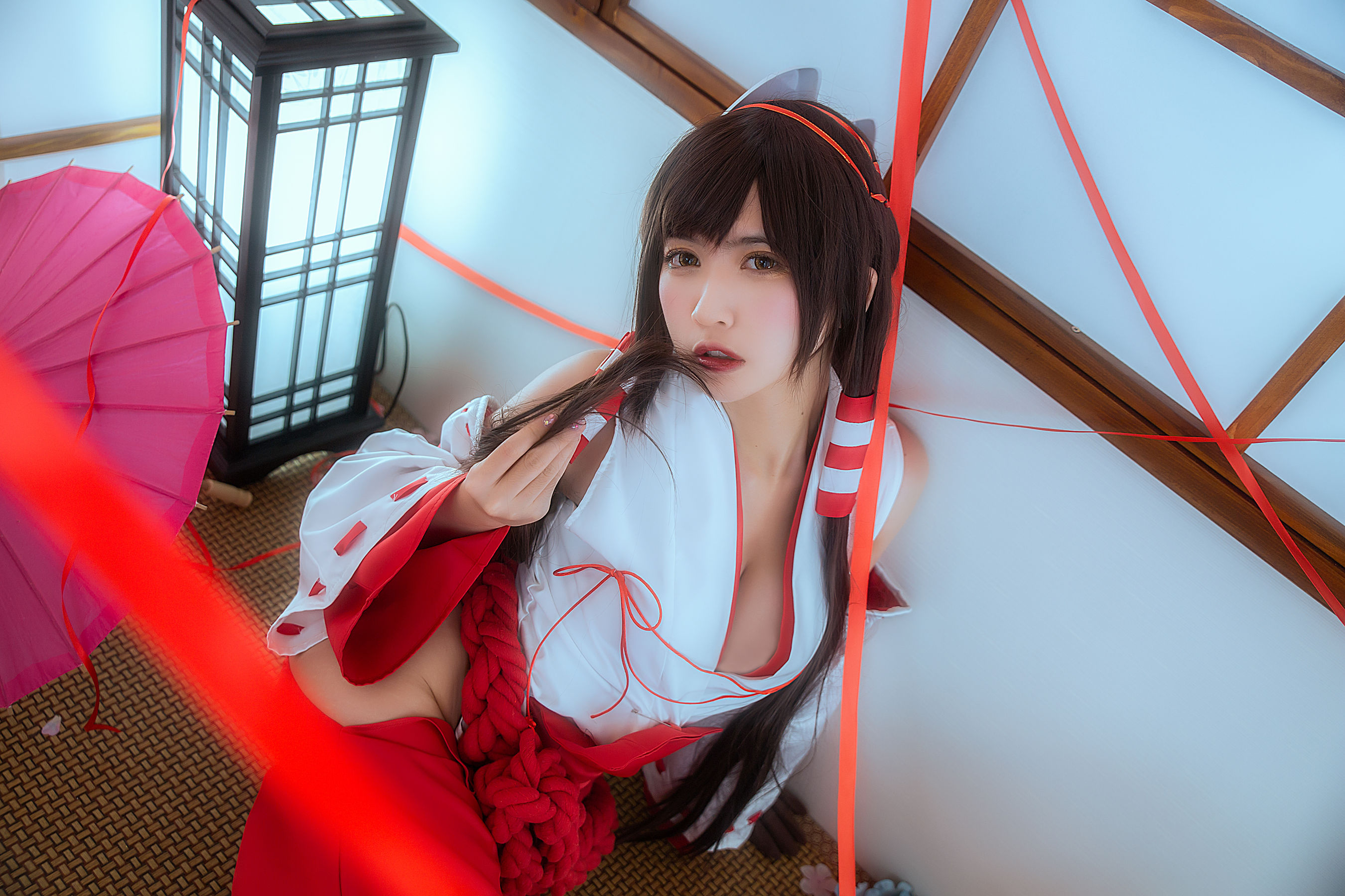 [萝莉COS] 鳗鱼霏儿 – 巫女 [19P]