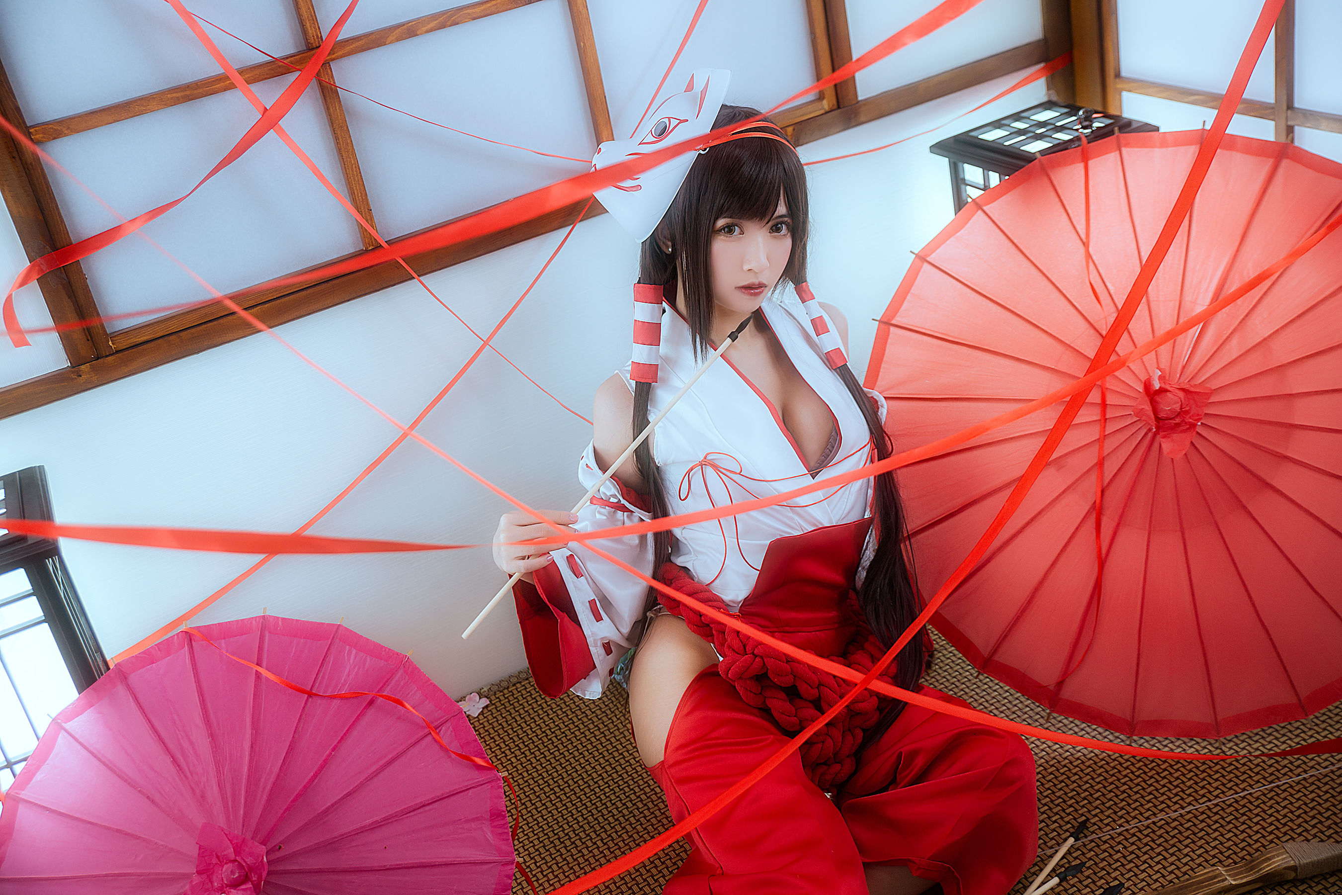 [萝莉COS] 鳗鱼霏儿 – 巫女 [19P]