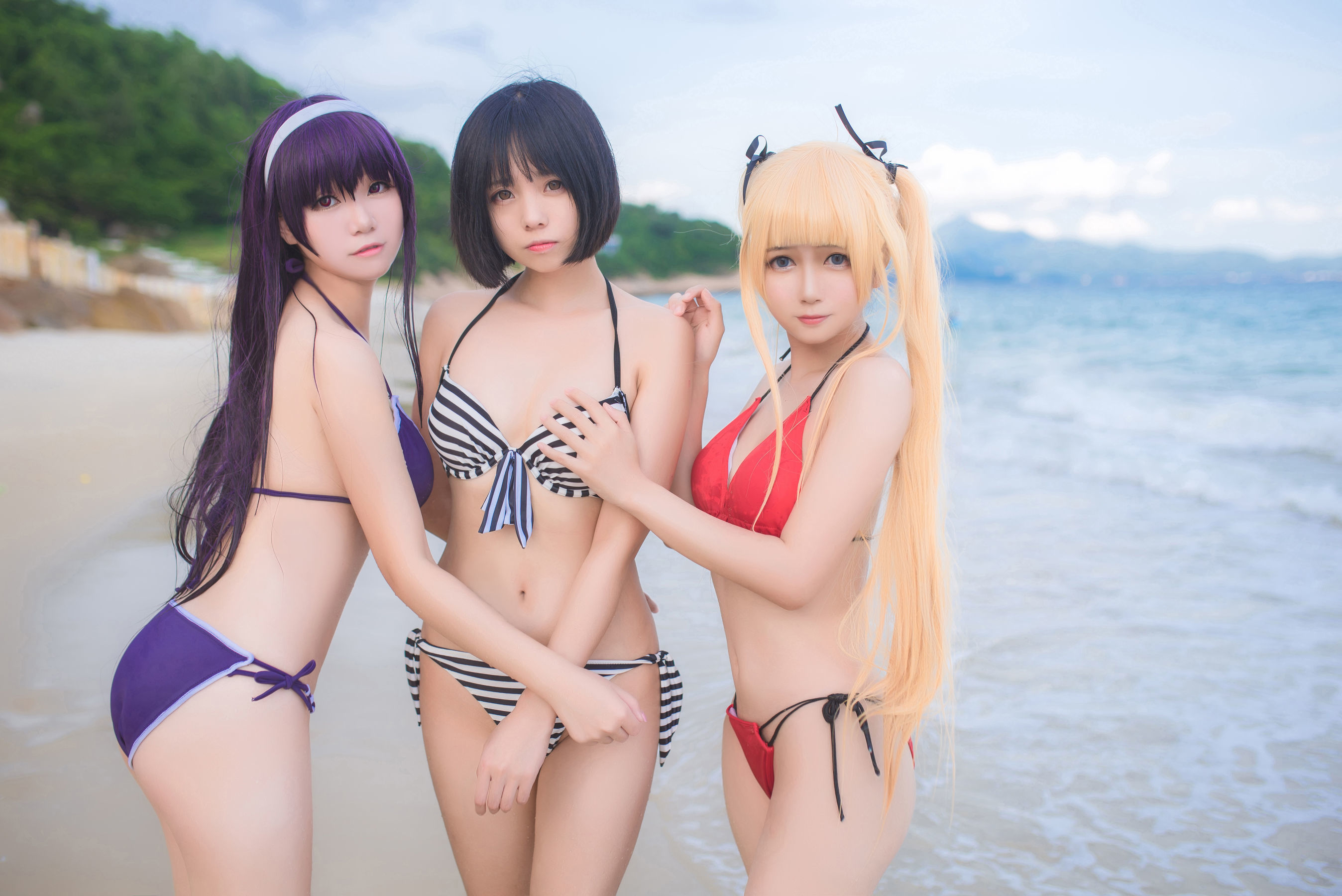 [萝莉COS] 白金Saki – 水着 [27P]
