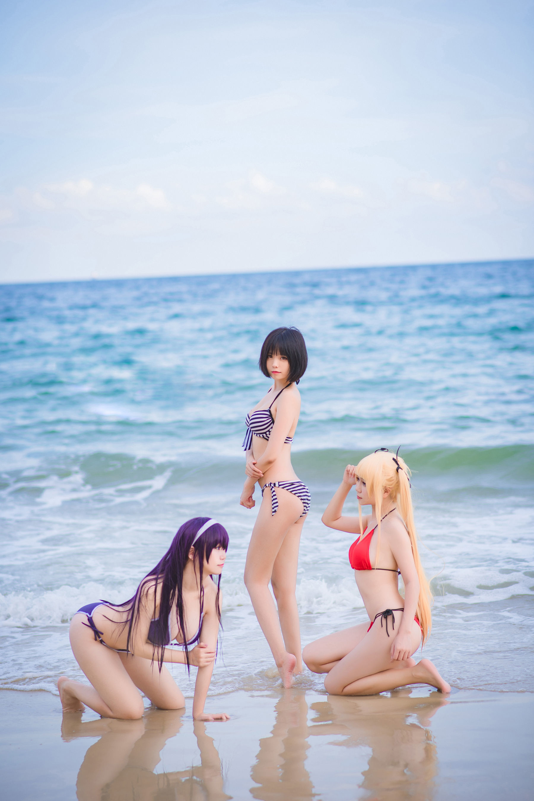 [萝莉COS] 白金Saki – 水着 [27P]