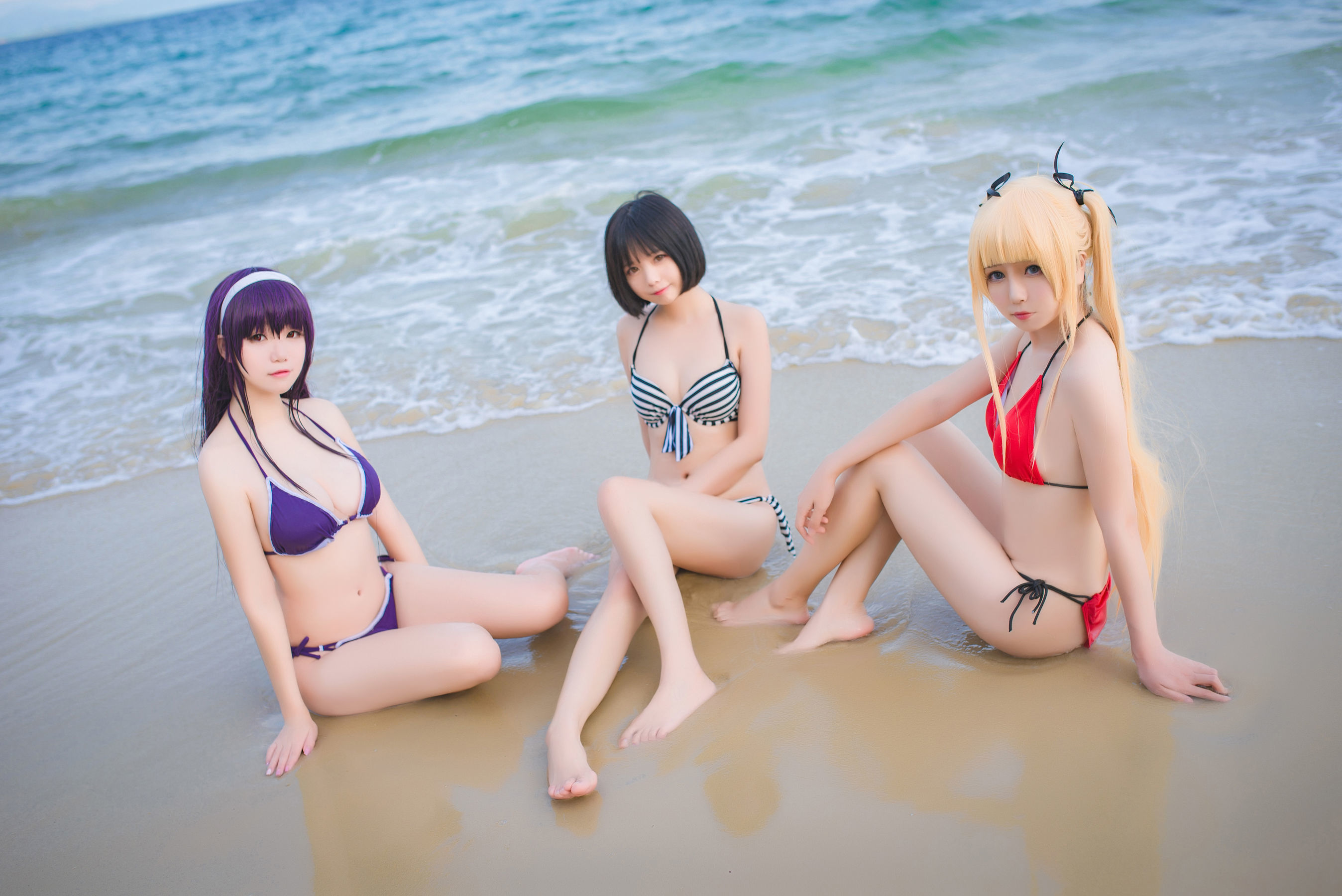 [萝莉COS] 白金Saki – 水着 [27P]