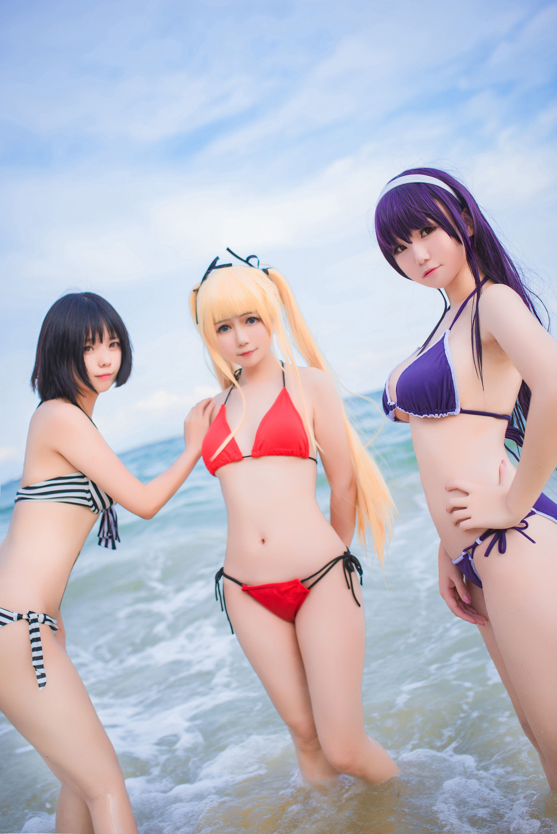 [萝莉COS] 白金Saki – 水着 [27P]