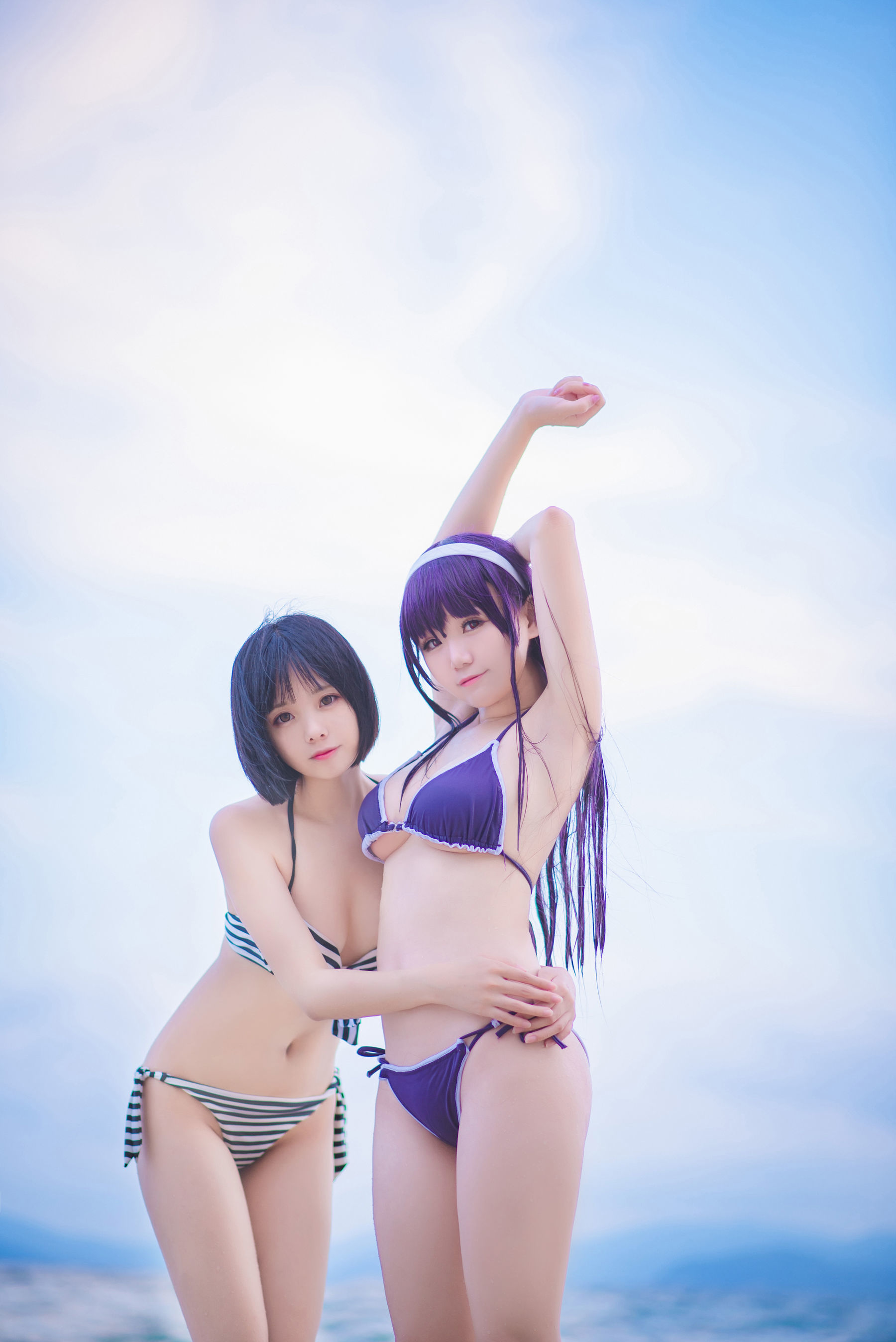 [萝莉COS] 白金Saki – 水着 [27P]