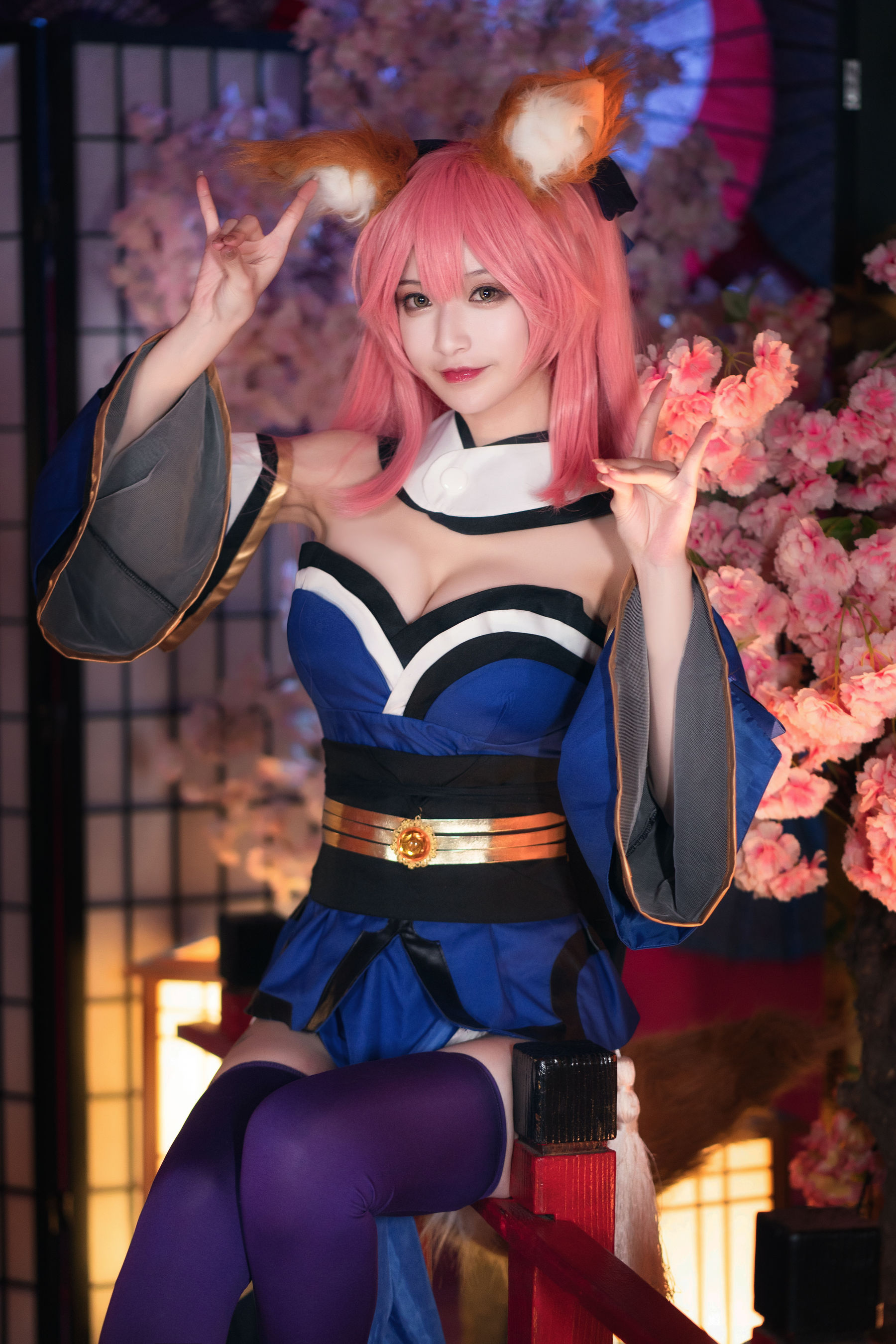 [Cosplay写真] 动漫博主铁板烧鬼舞w – 玉藻前 原皮 [32P]