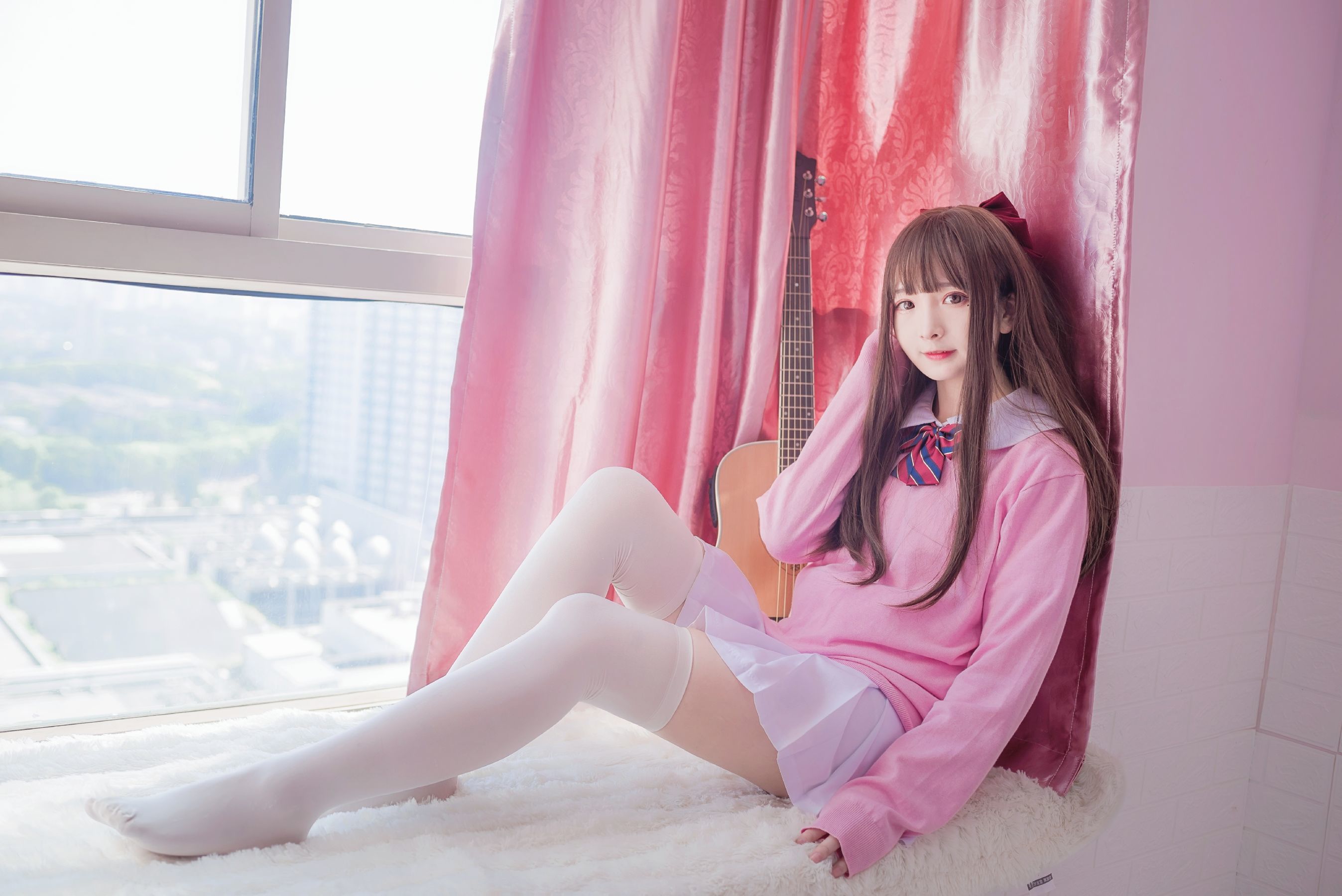 二次元美女古川kagura – 粉色JK [16P]