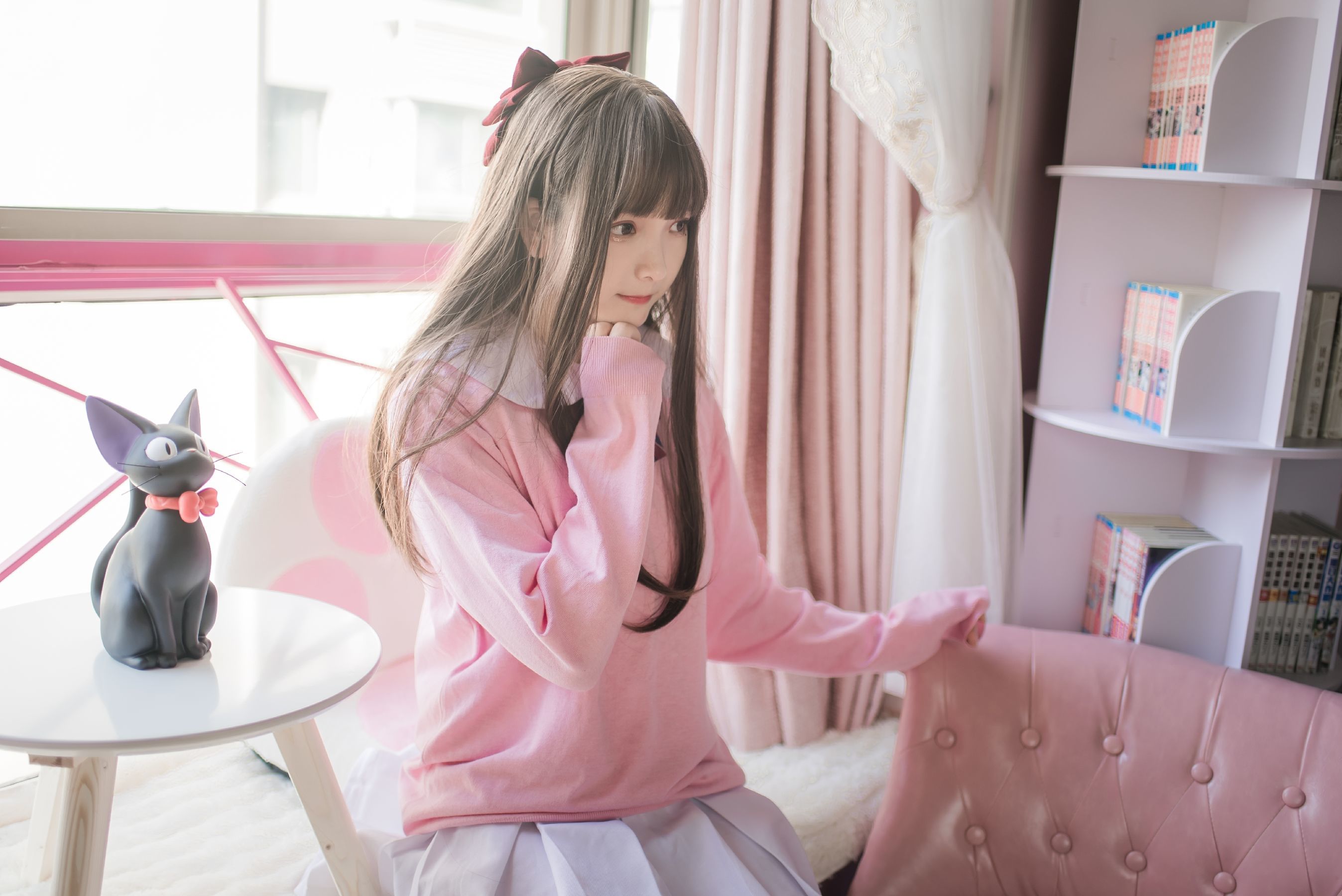 二次元美女古川kagura – 粉色JK [16P]