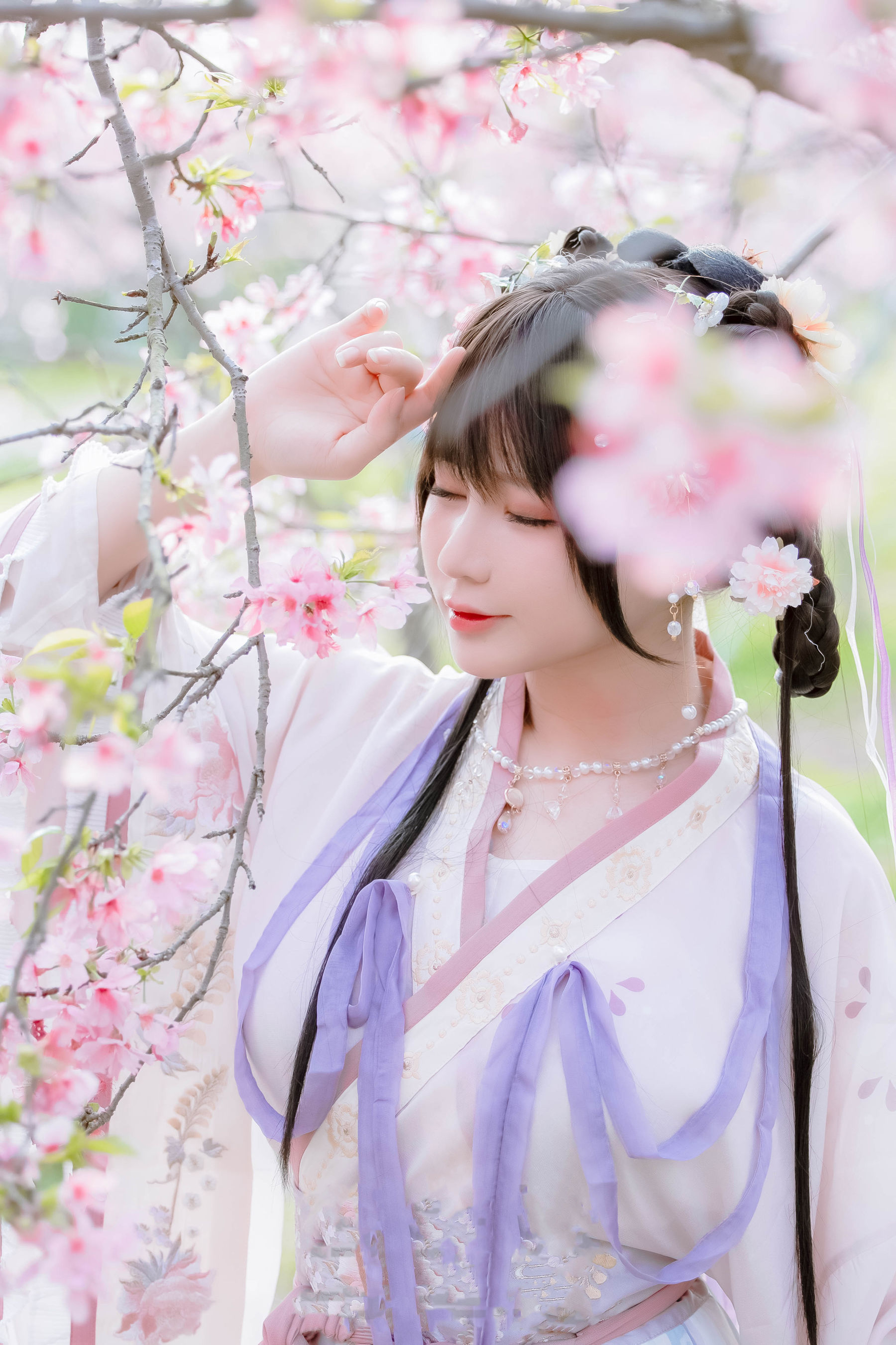 萌妹子Nyako喵子 – 樱花汉服 花神祈愿 [52P]