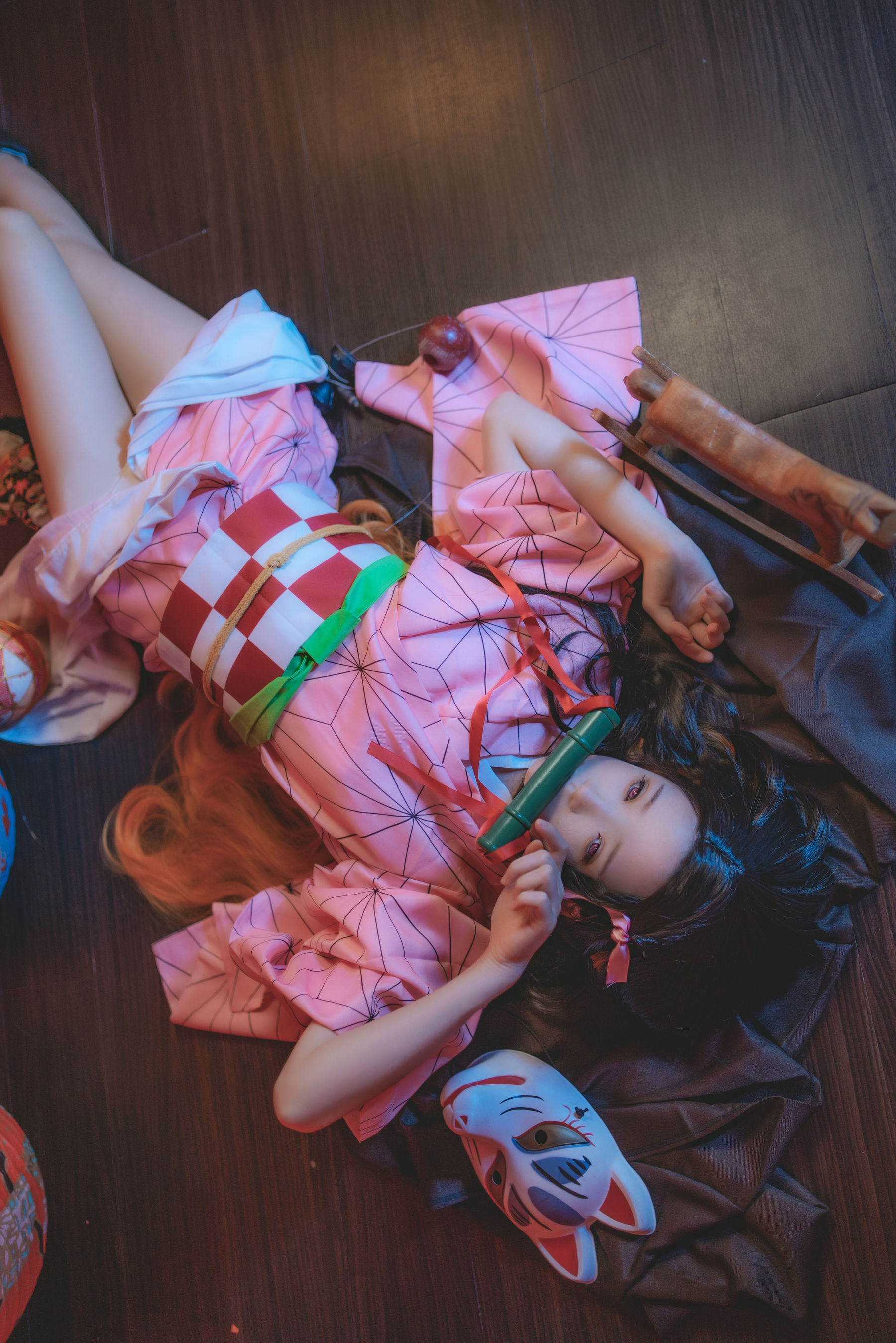[萝莉COS] 桜桃喵 – 灶门祢豆子 [21P]
