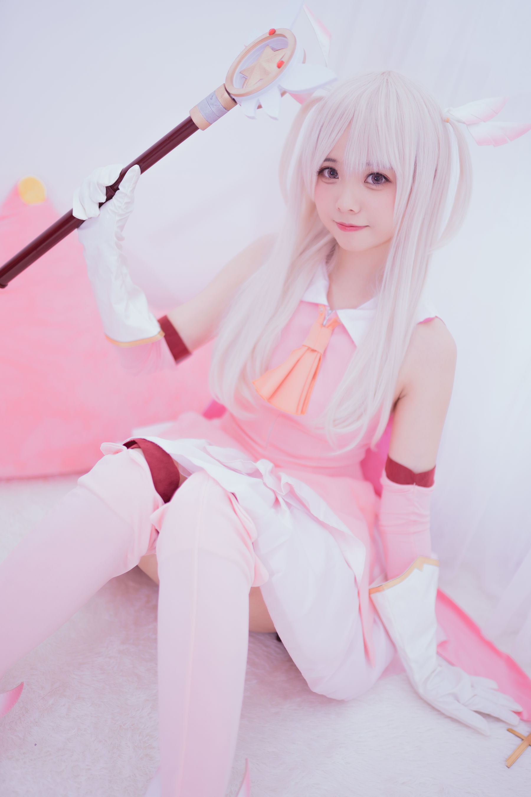 [萝莉COS] 萌系小野妹子w – 猫系泳衣+魔法少女伊莉雅 [23P]