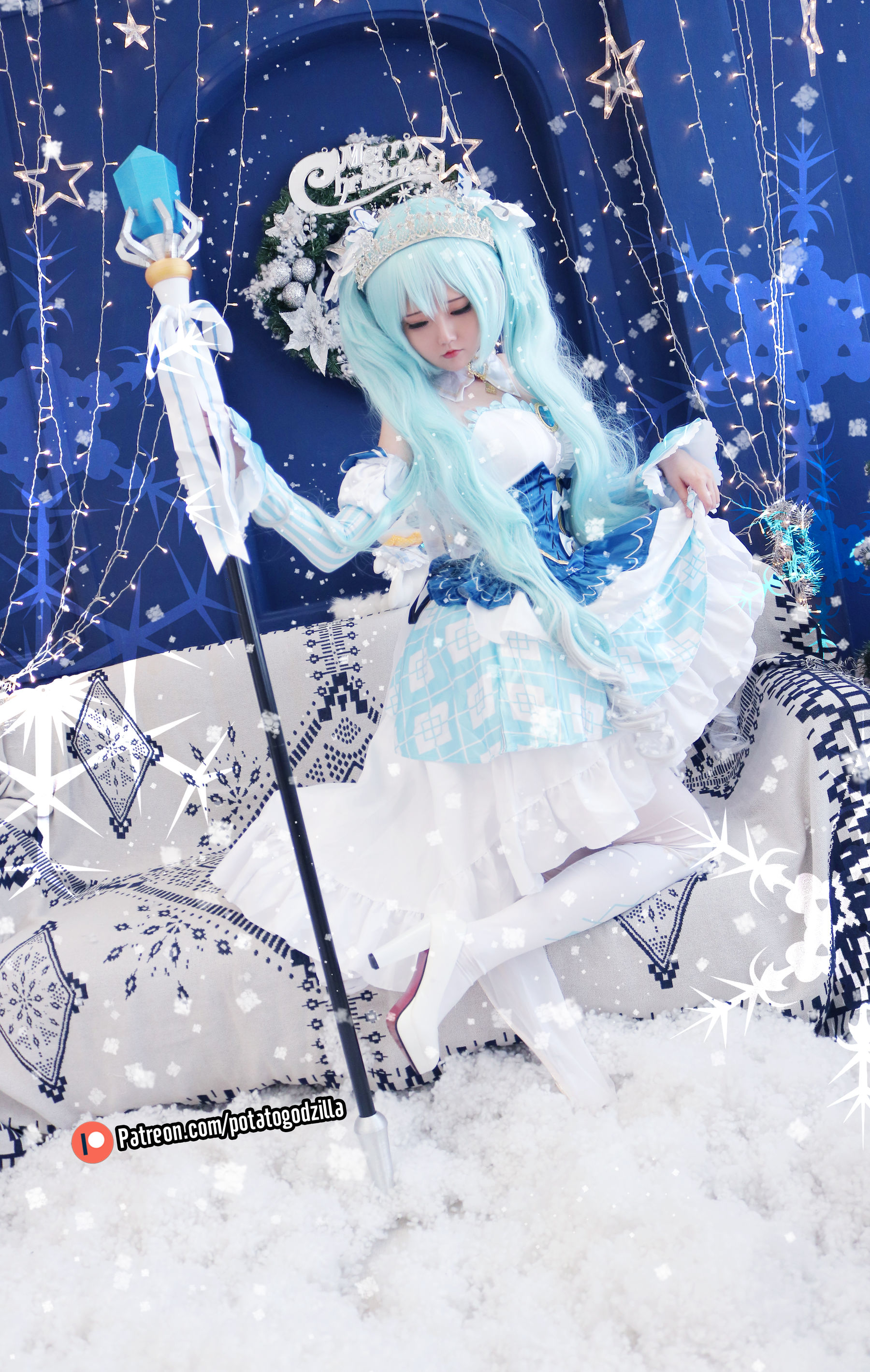 Coser小姐姐Potato Godzilla – Snow Miku [41P]