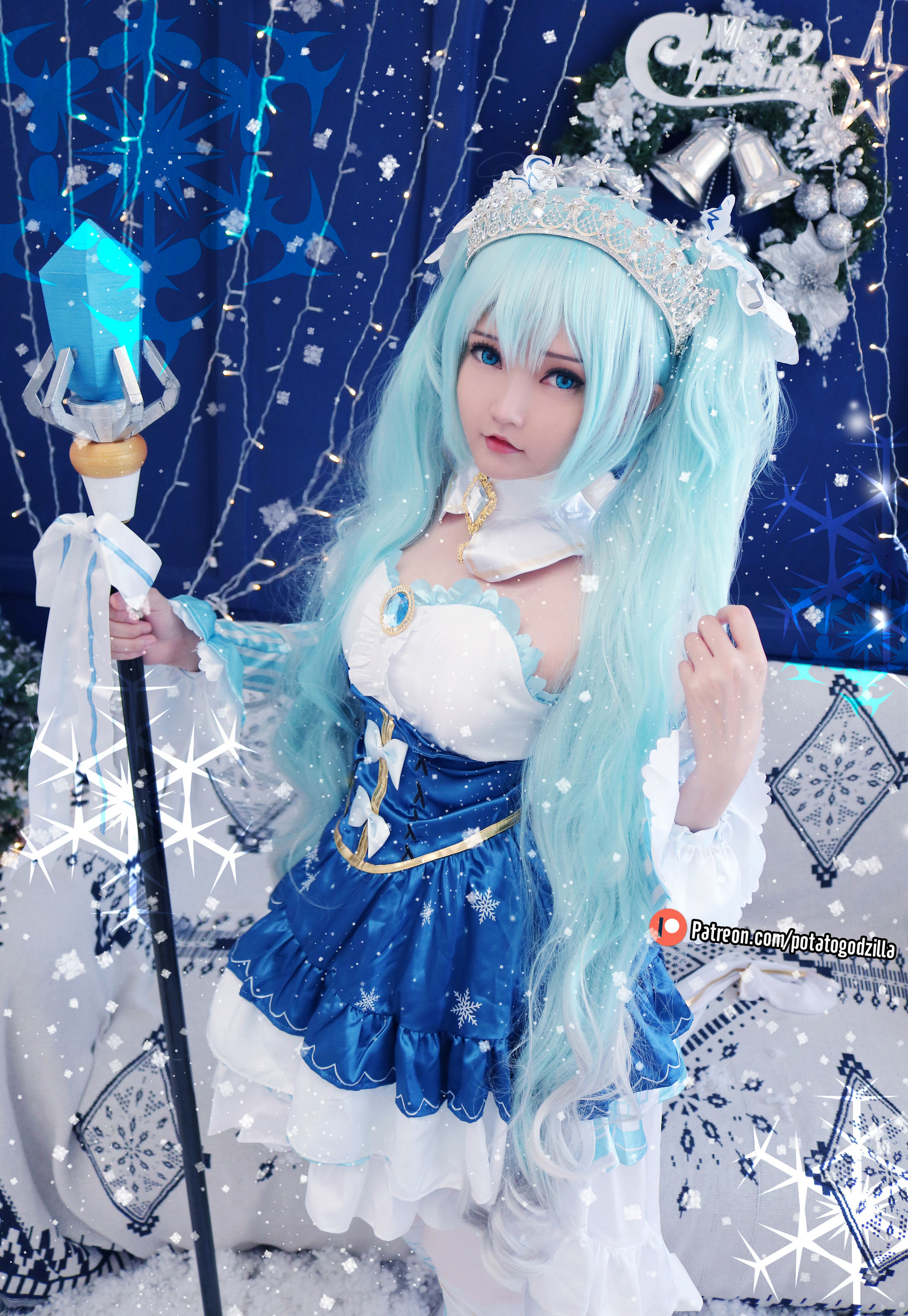 Coser小姐姐Potato Godzilla – Snow Miku [41P]