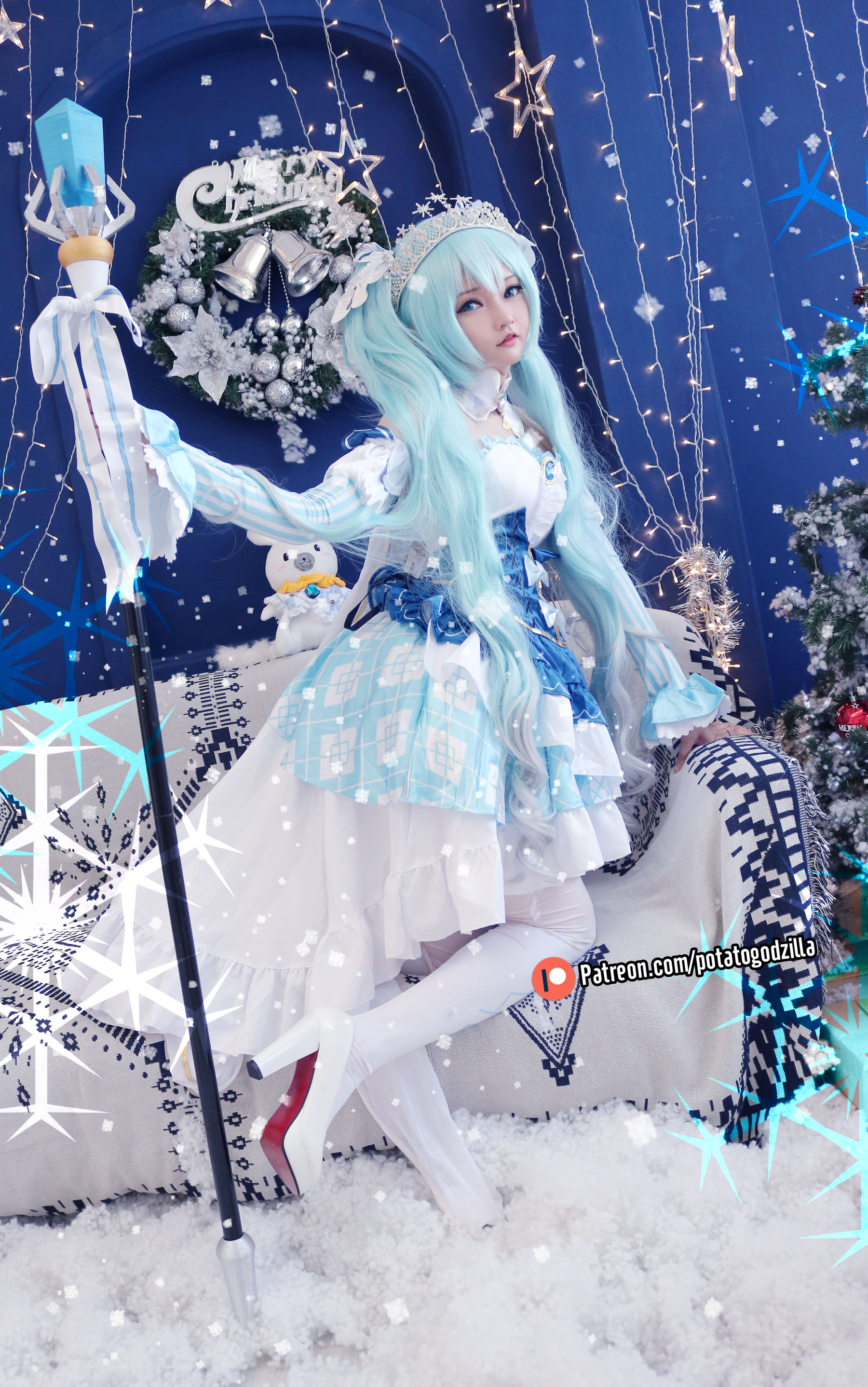 Coser小姐姐Potato Godzilla – Snow Miku [41P]
