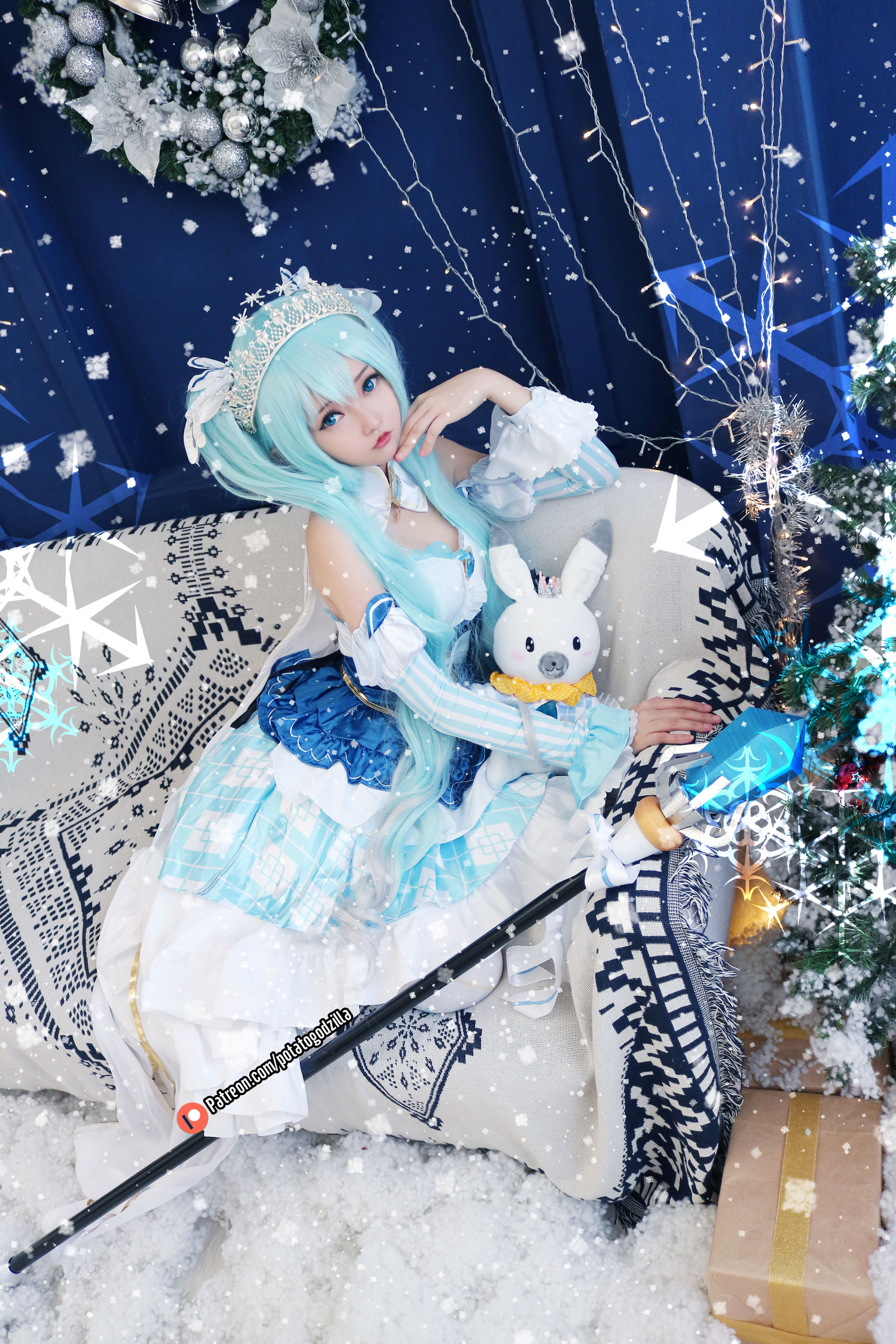 Coser小姐姐Potato Godzilla – Snow Miku [41P]