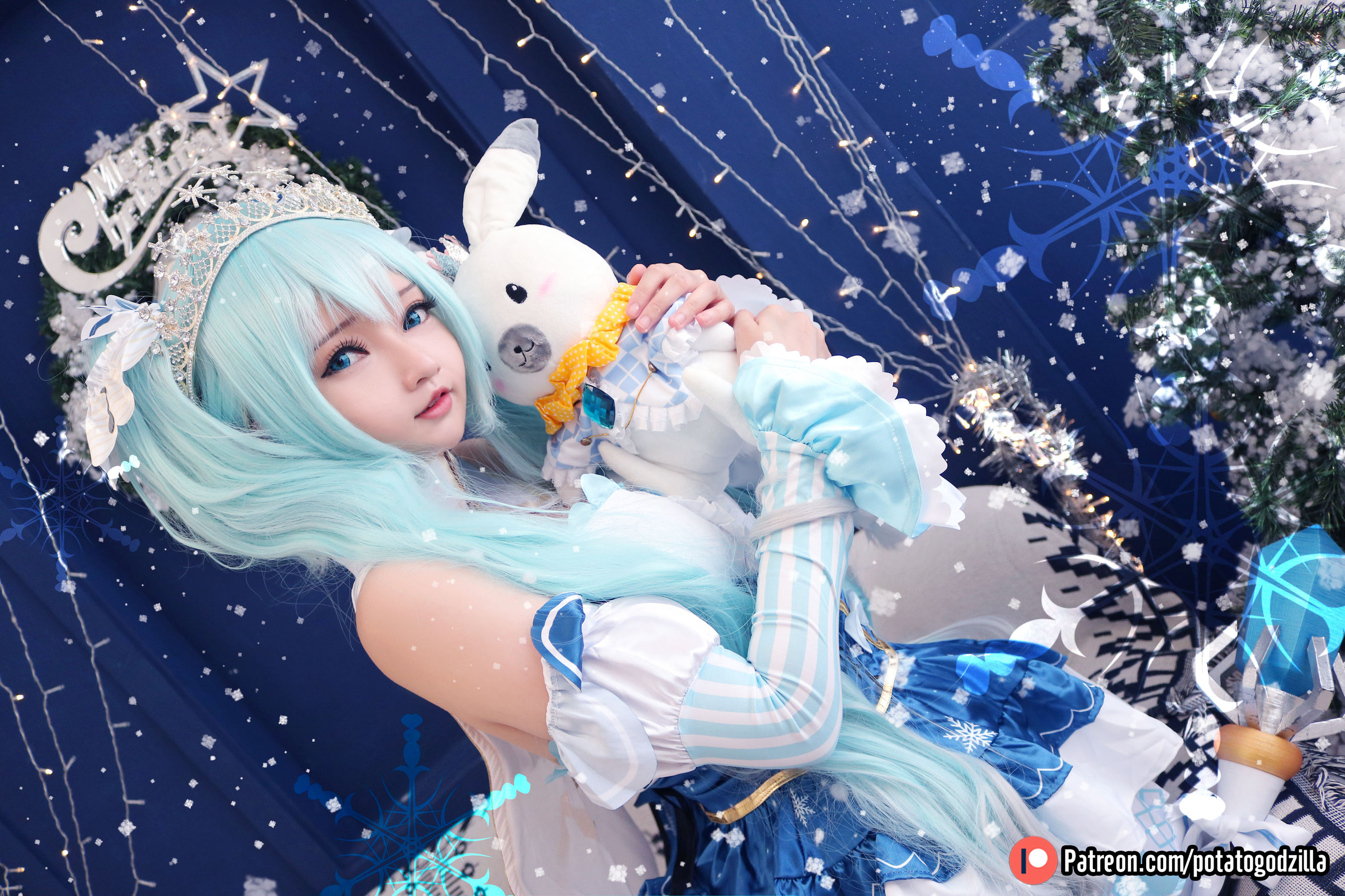 Coser小姐姐Potato Godzilla – Snow Miku [41P]