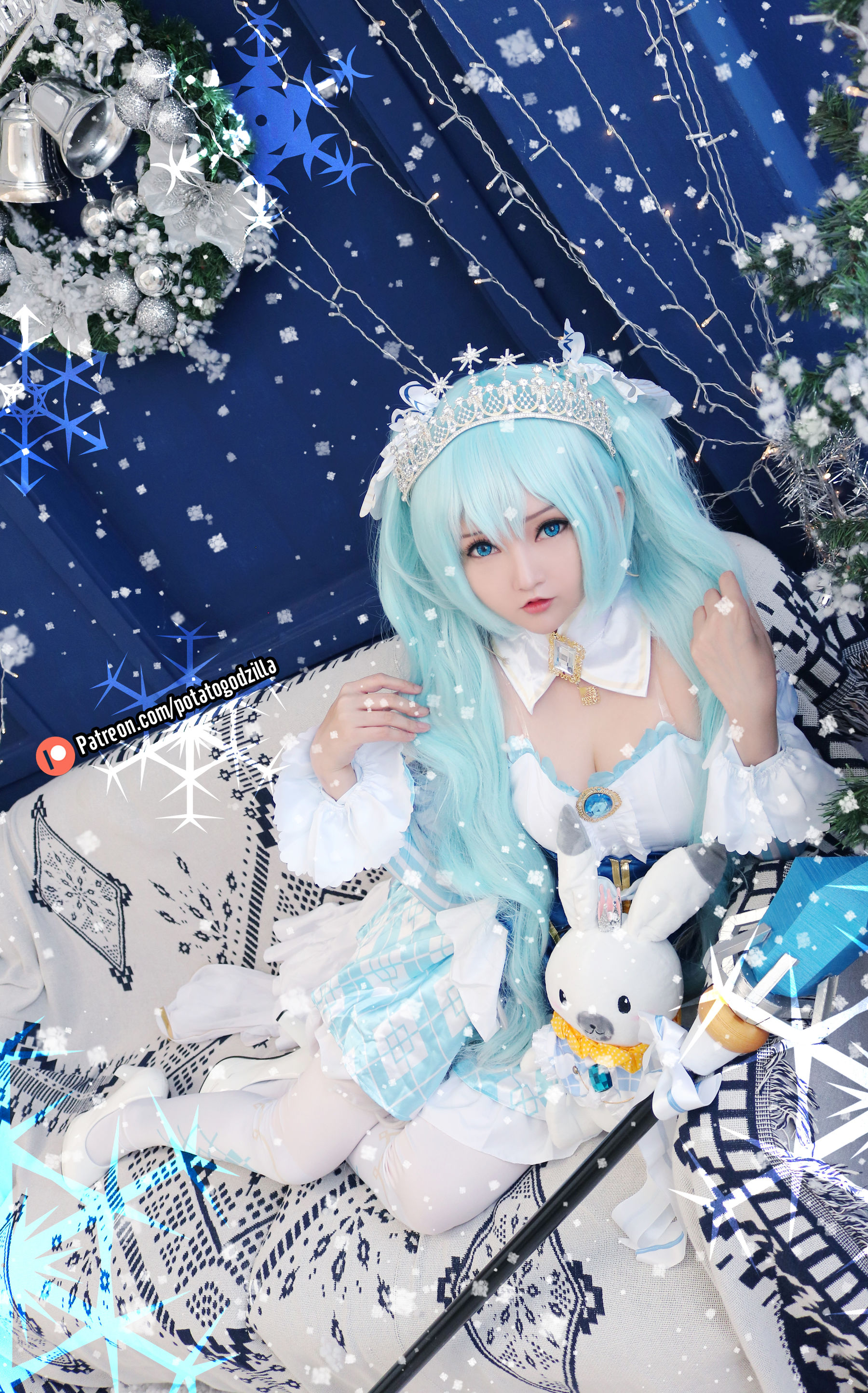 Coser小姐姐Potato Godzilla – Snow Miku [41P]
