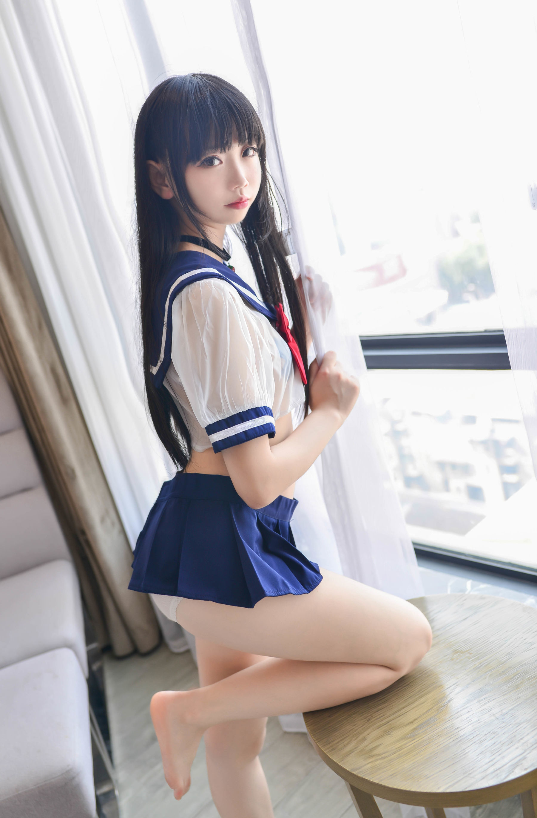 [萝莉COS] 雪琪 – 透明JK [20P]
