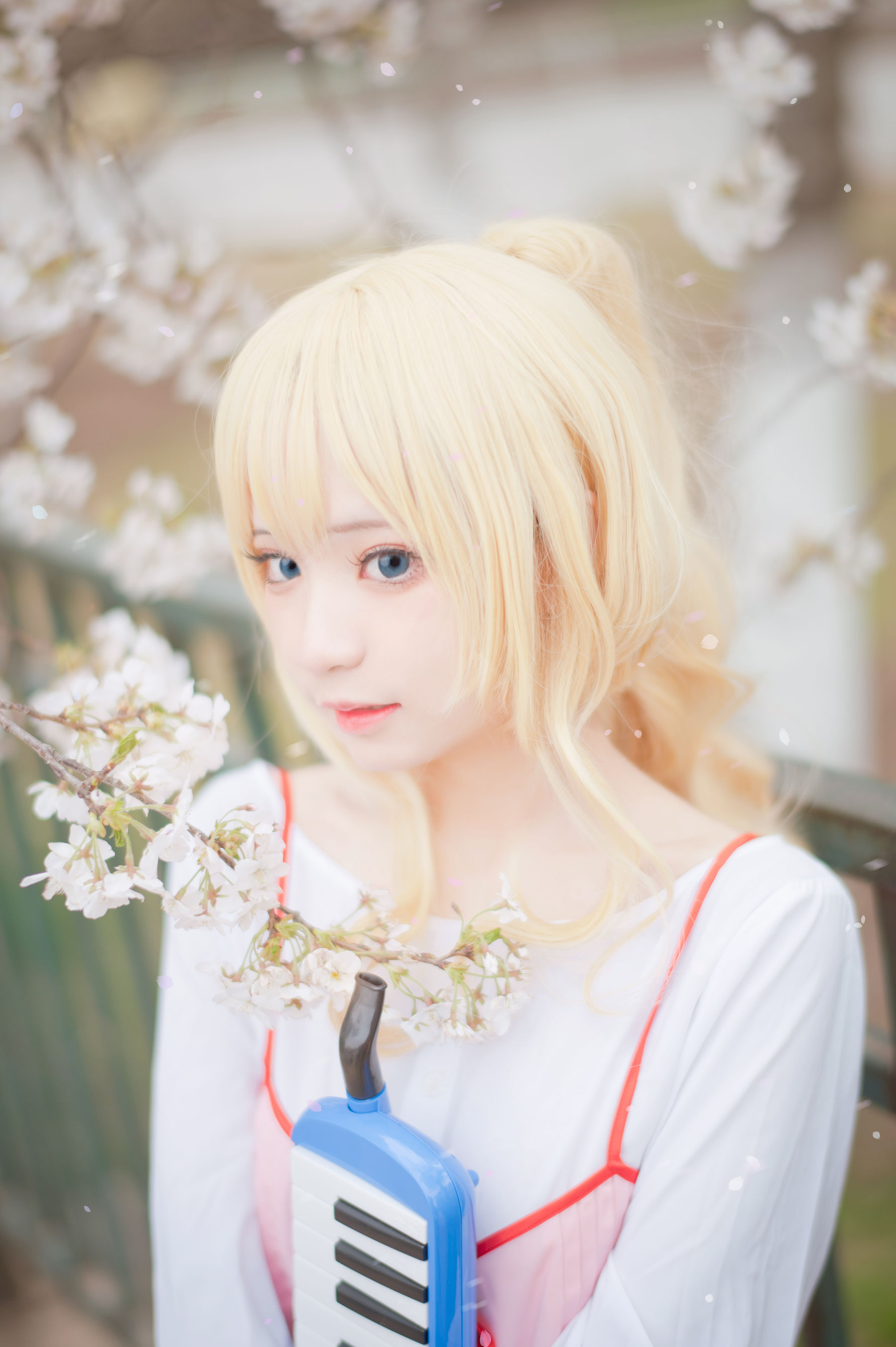 花柒Hana – 宫园熏粉裙 [9P]