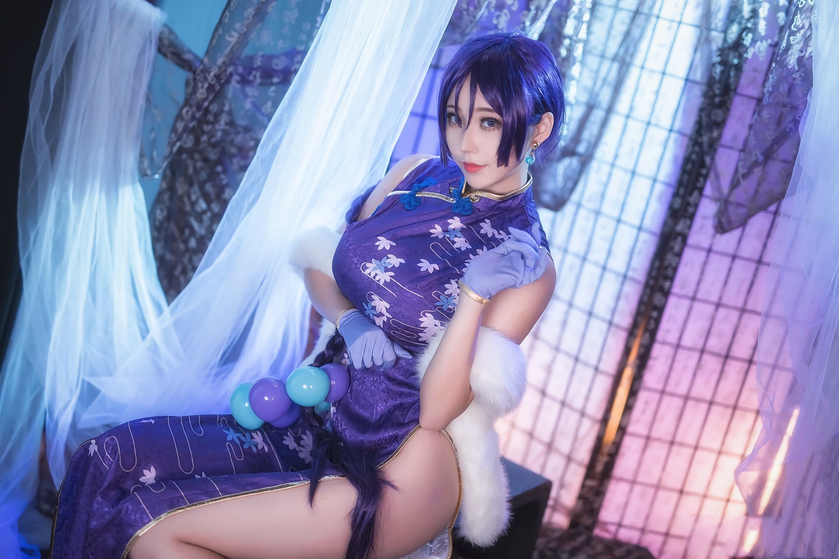 [萝莉COS] 萌妹菌烨tako – FGO奶光旗袍 [19P]