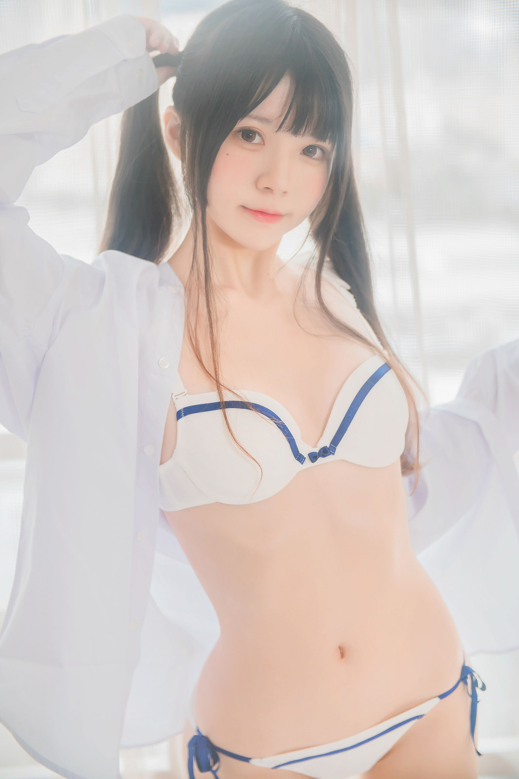 桜桃喵 《白衬衫双马尾》 [47P]