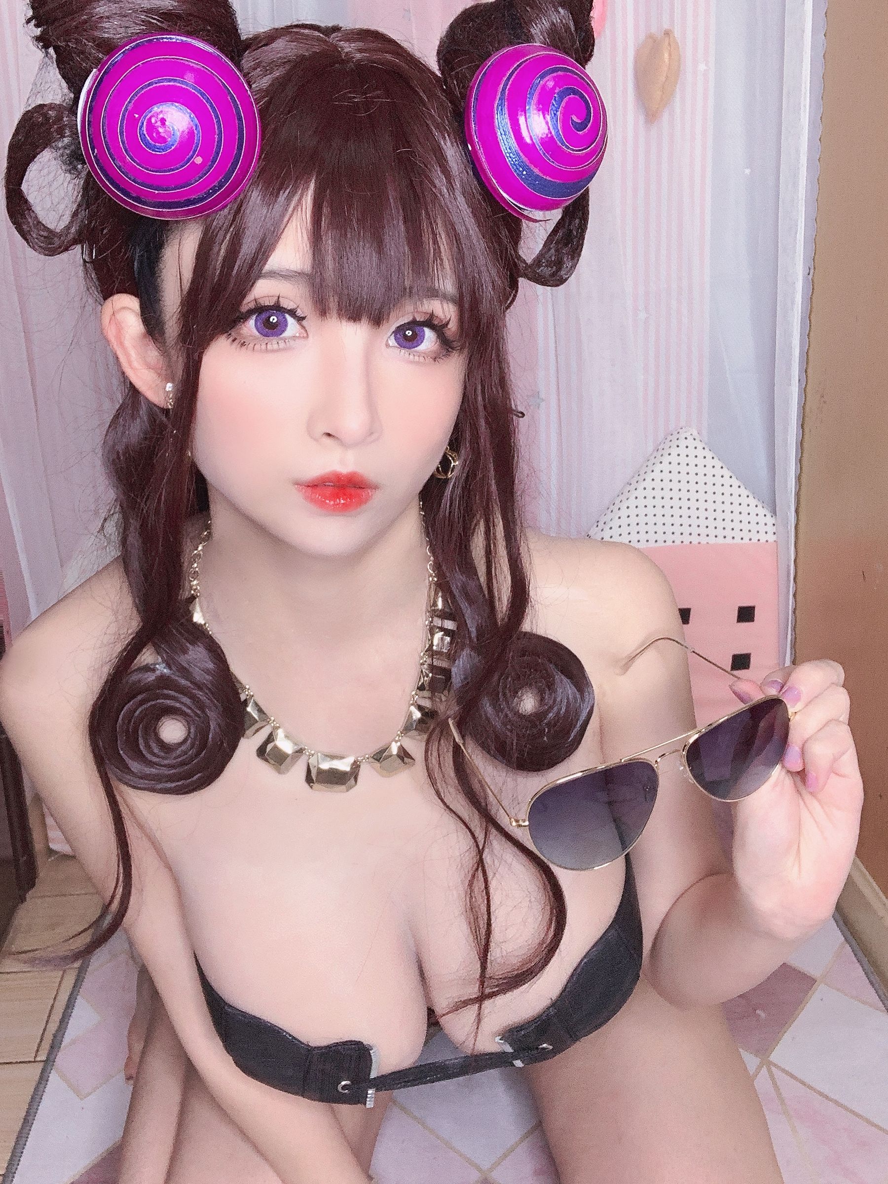 COS福利rioko凉凉子 紫式部泳装 [15P]