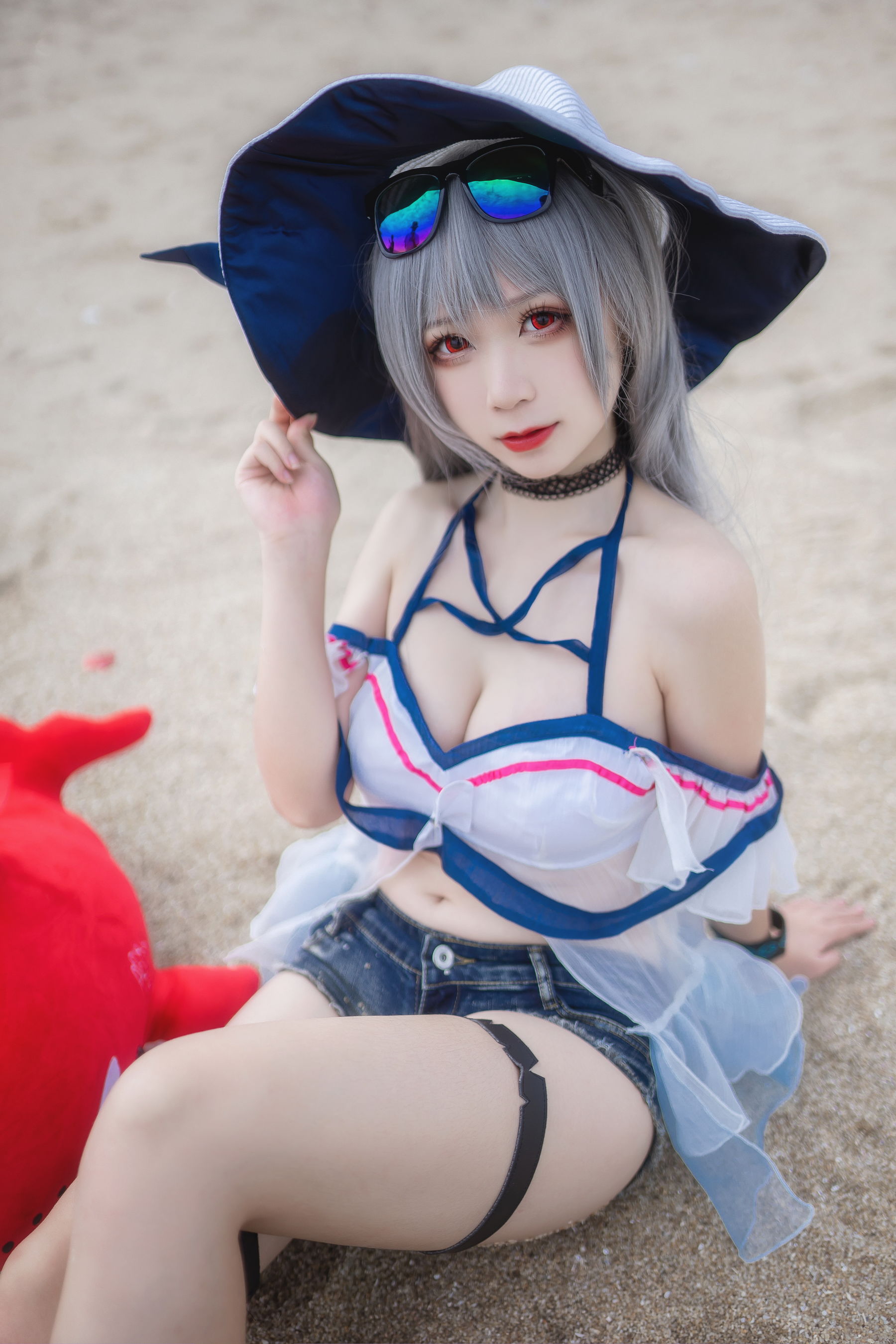 动漫博主樱落酱w – 斯卡蒂泳装 [21P]