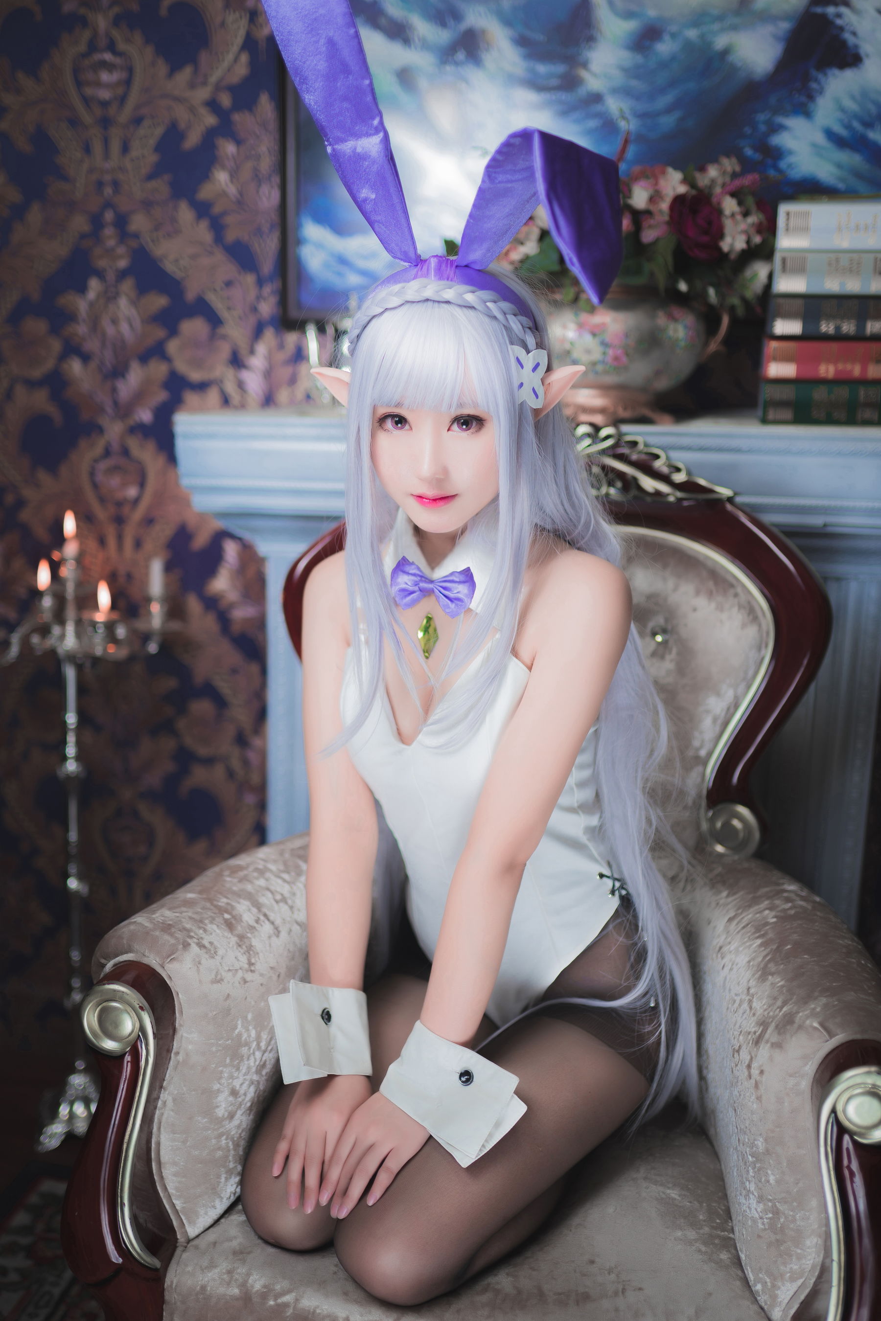 Cosplay沫小舞 – 艾米莉亚兔女郎 [18P]