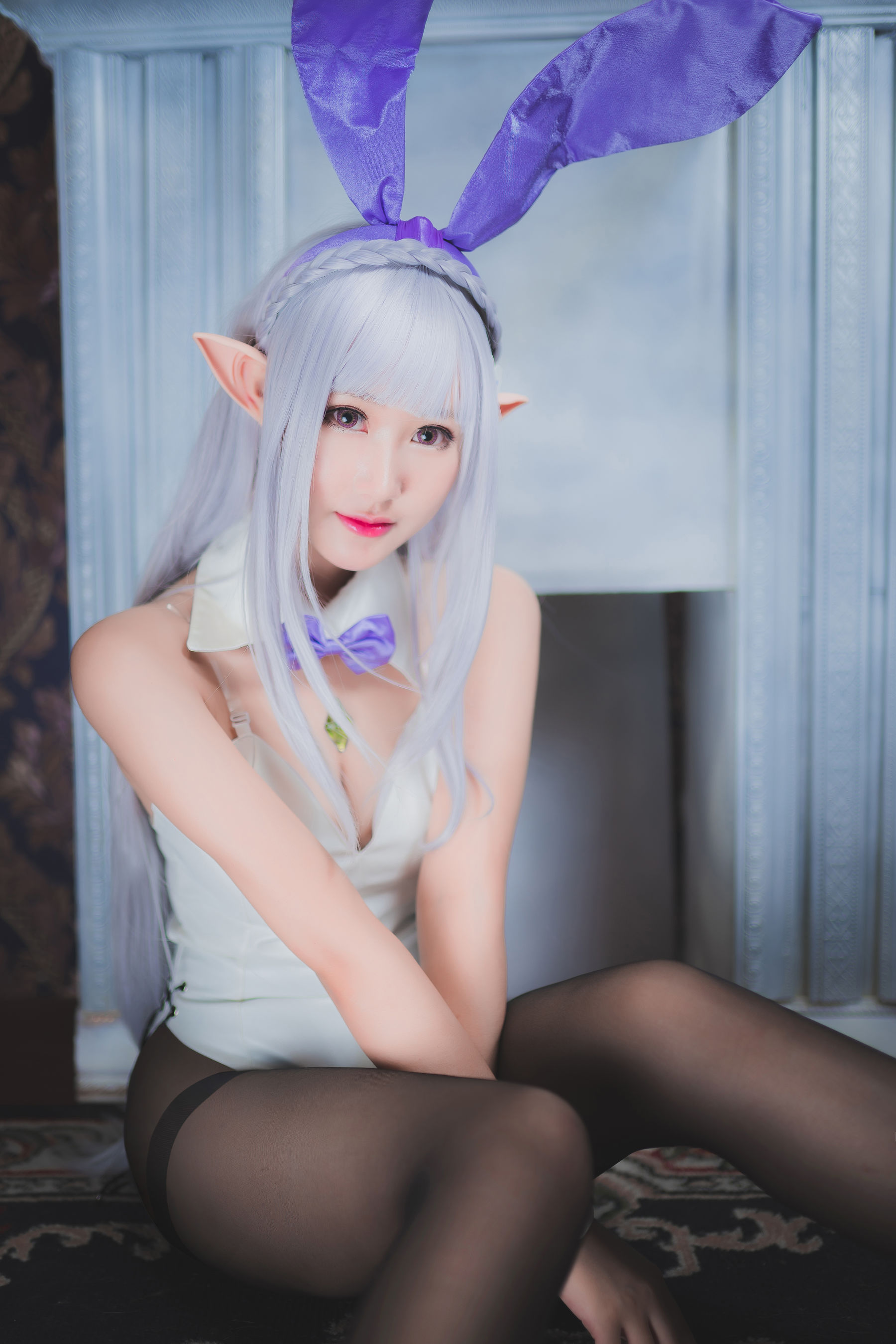 Cosplay沫小舞 – 艾米莉亚兔女郎 [18P]