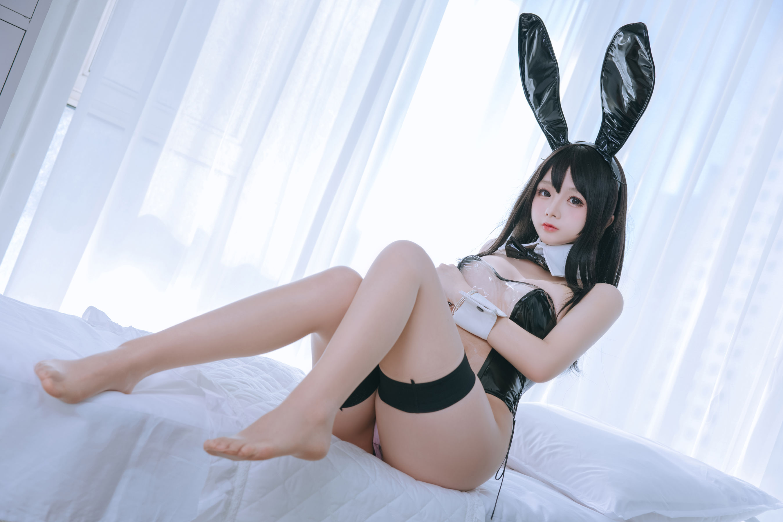 Cosplay日奈娇 – 透明兔女郎 [59P]