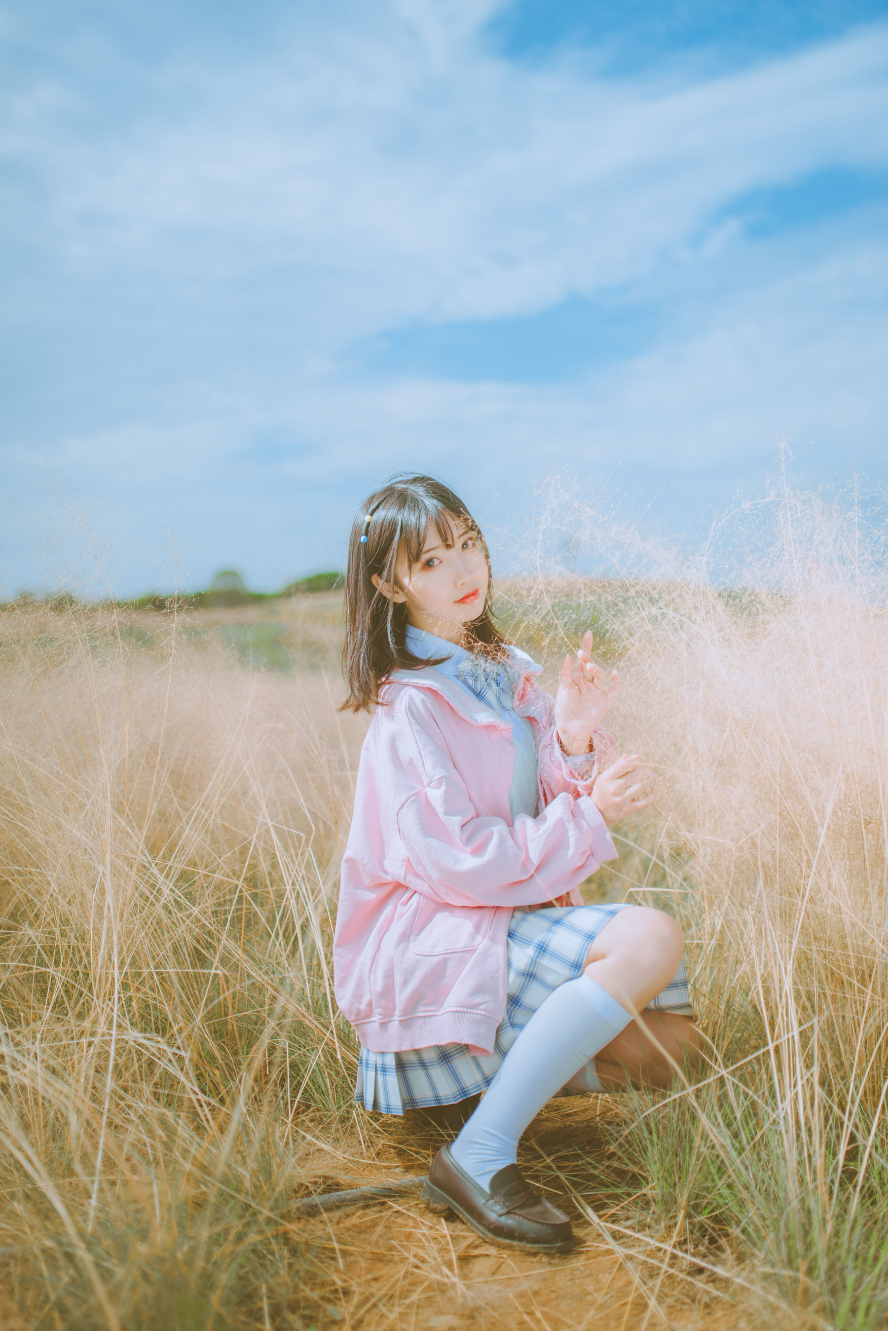 可爱人气Coser面饼仙儿 粉黛草JK [19P]