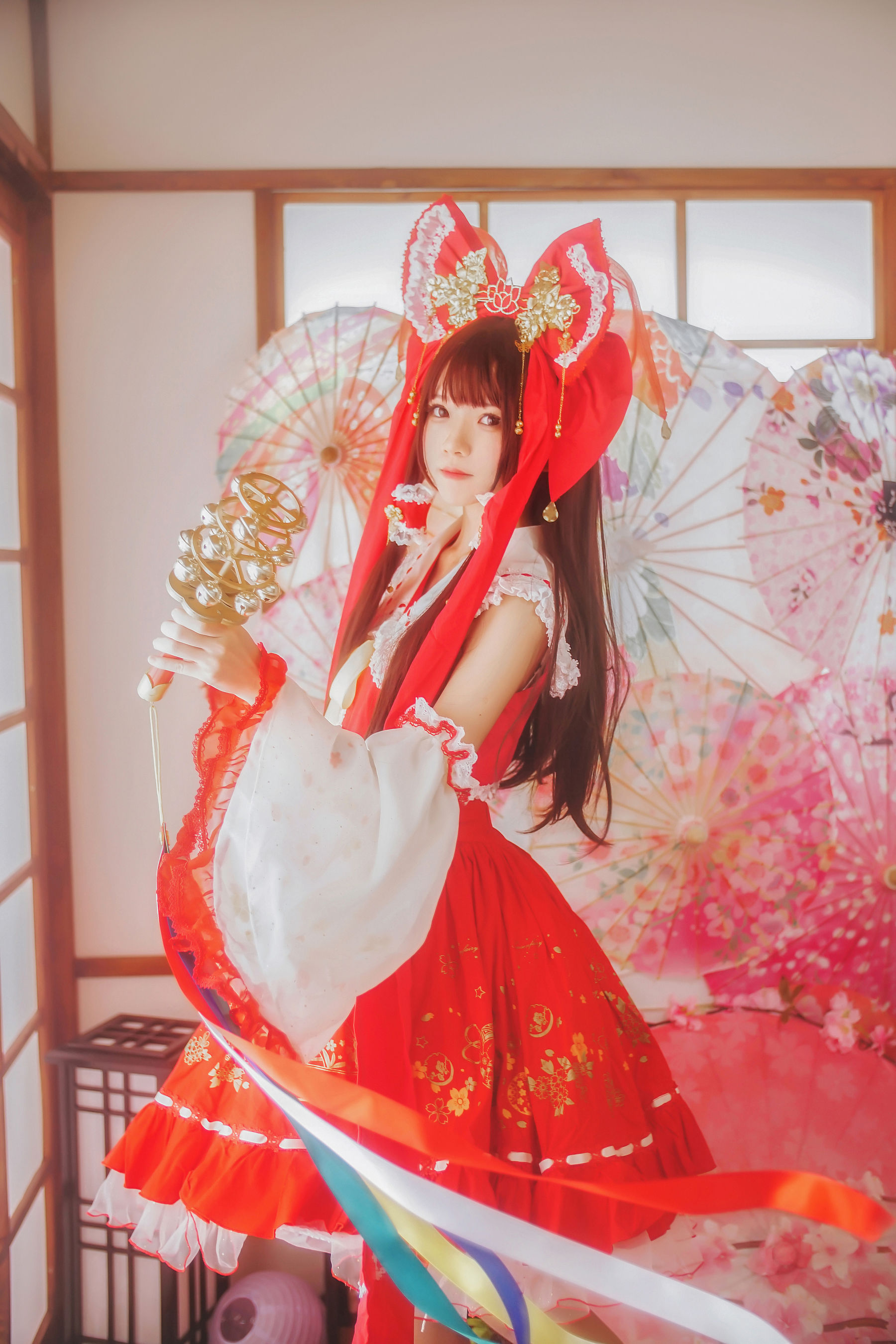 [萝莉COS] 桜桃喵《灵梦 新年快乐》 [45P]
