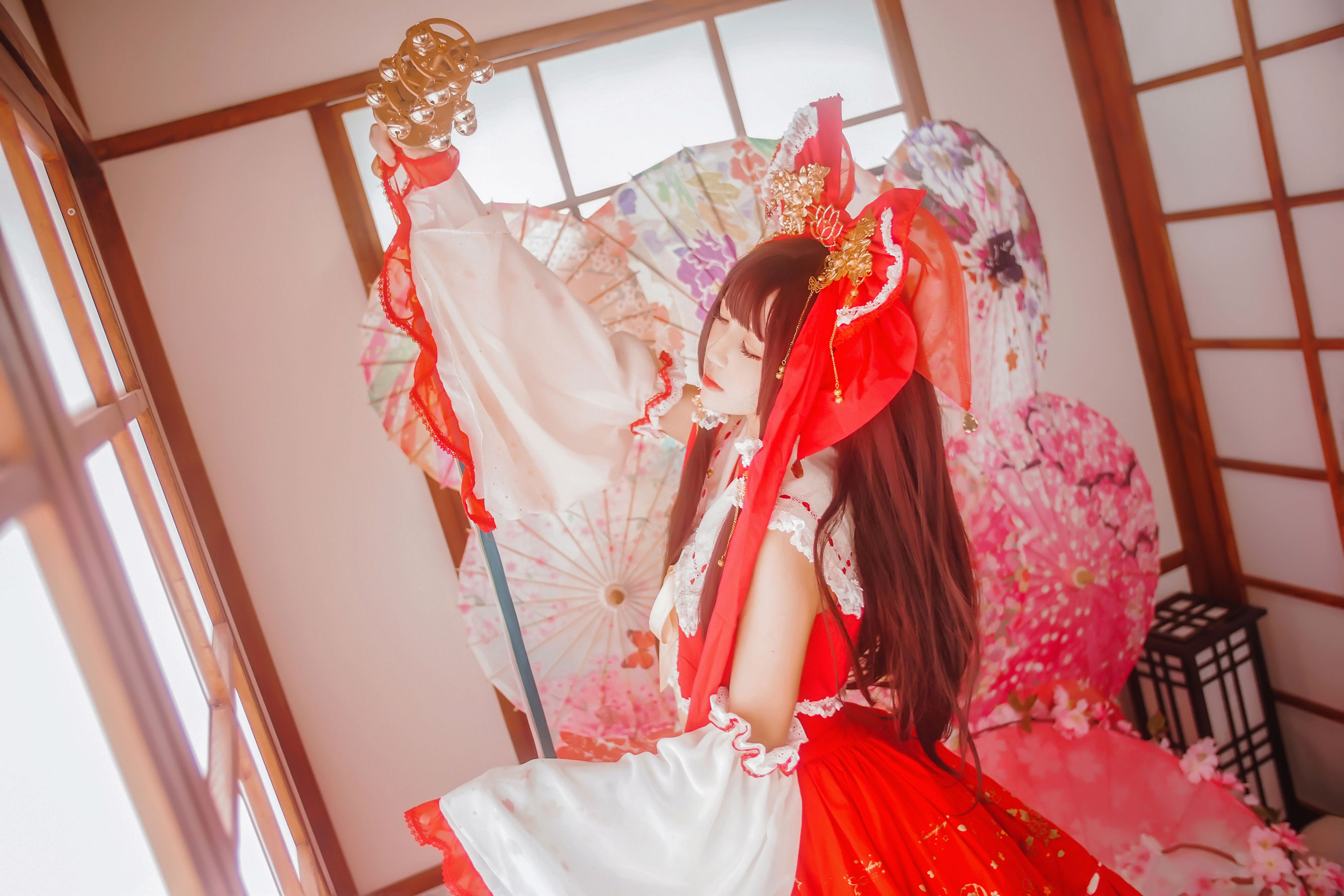 [萝莉COS] 桜桃喵《灵梦 新年快乐》 [45P]